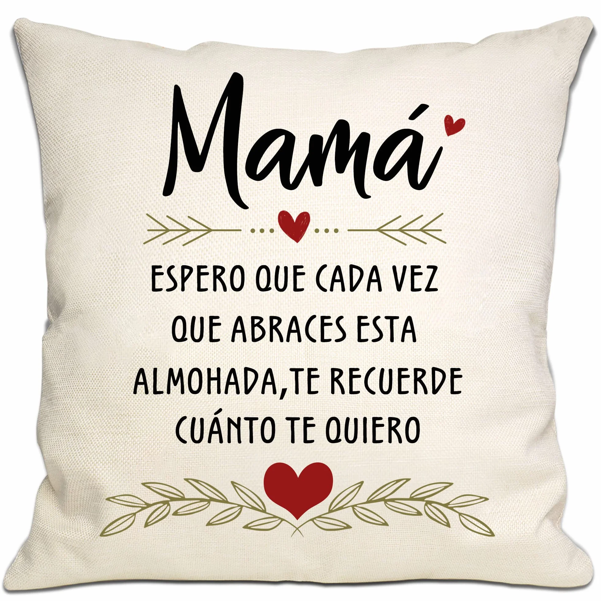 Cojín Regalo para Mamá - Funda de Cojín Hija Hijo - Espero Que Te Quiero - Cumpleaños, Día de la Madre, Navidad