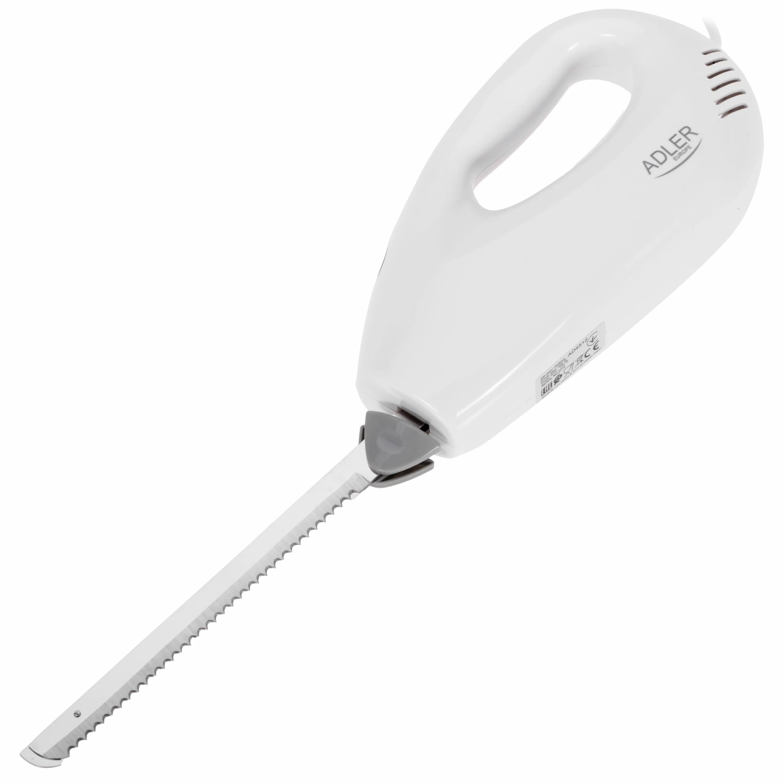 ADLER - Cuchillo eléctrico, 180 W, blanco