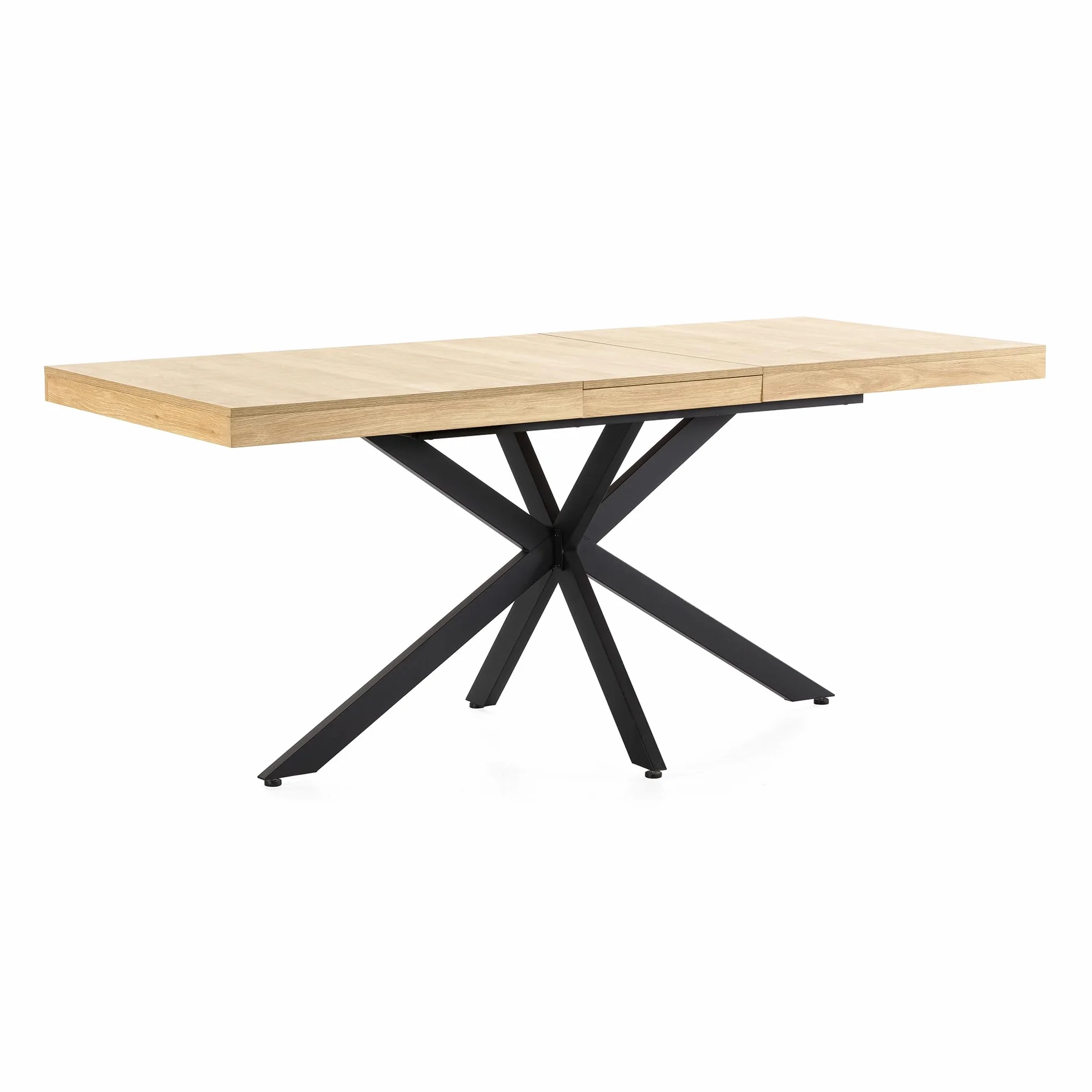 HOMN LIVING Mesa de Comedor Extensible Genova Color Roble, 140-180 cm (Largo) 80 cm (Profundidad) 75 cm (Altura)