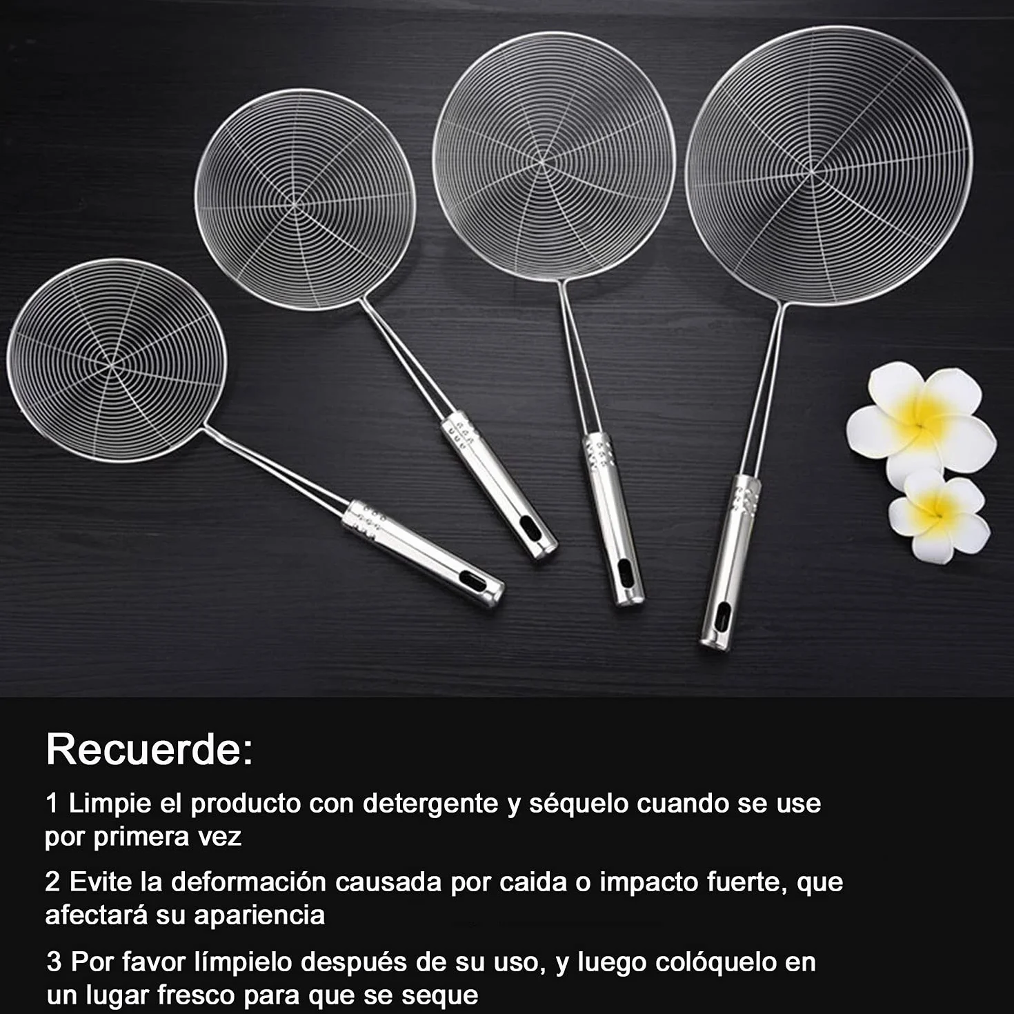 Espumadera araña de Acero Inoxidable 14cm - Colador profesional resistente al calor