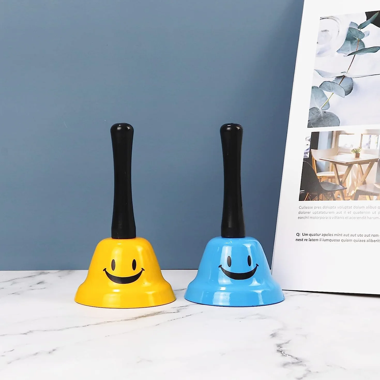 Campanas de Mano de Metal 5 Piezas, Campana de Recepción de Hotel Timbre Campana de Cena para Restaurante