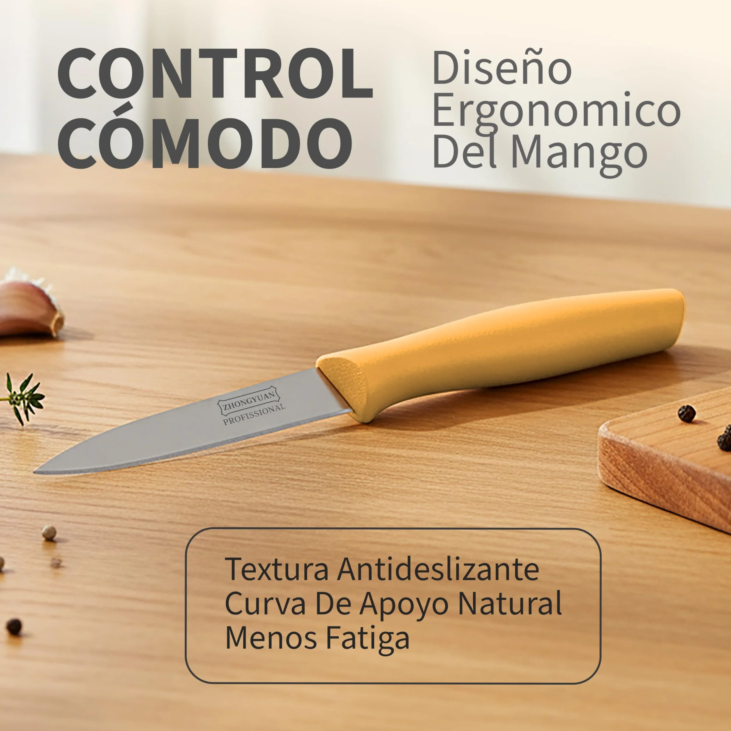 Cuchillos de Cocina Acero Inoxidable Pack 6 Piezas Aptos Lavavajillas