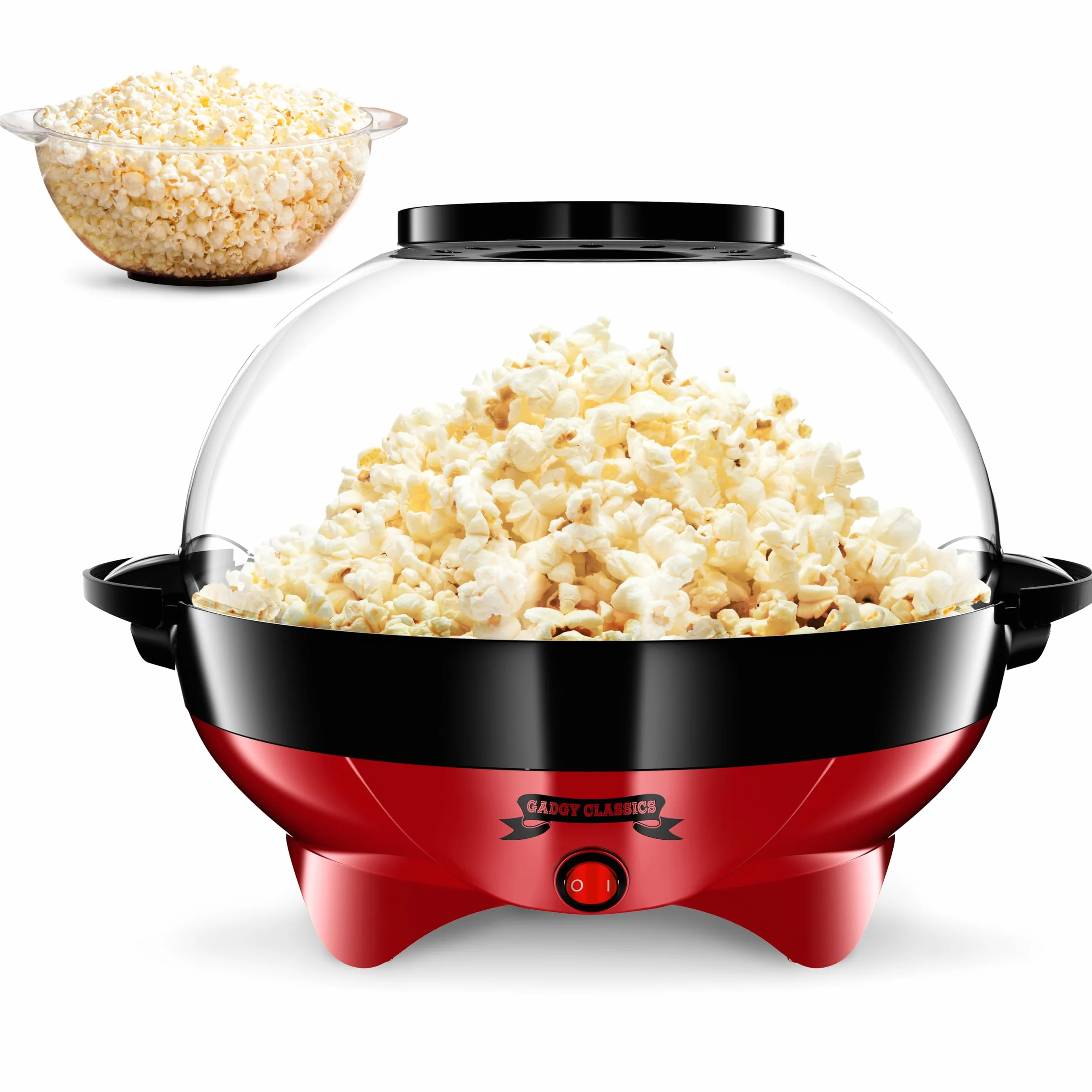 Máquina de Palomitas de Aire Caliente Sin Aceite Gadgy Palomitero Rojo Retro