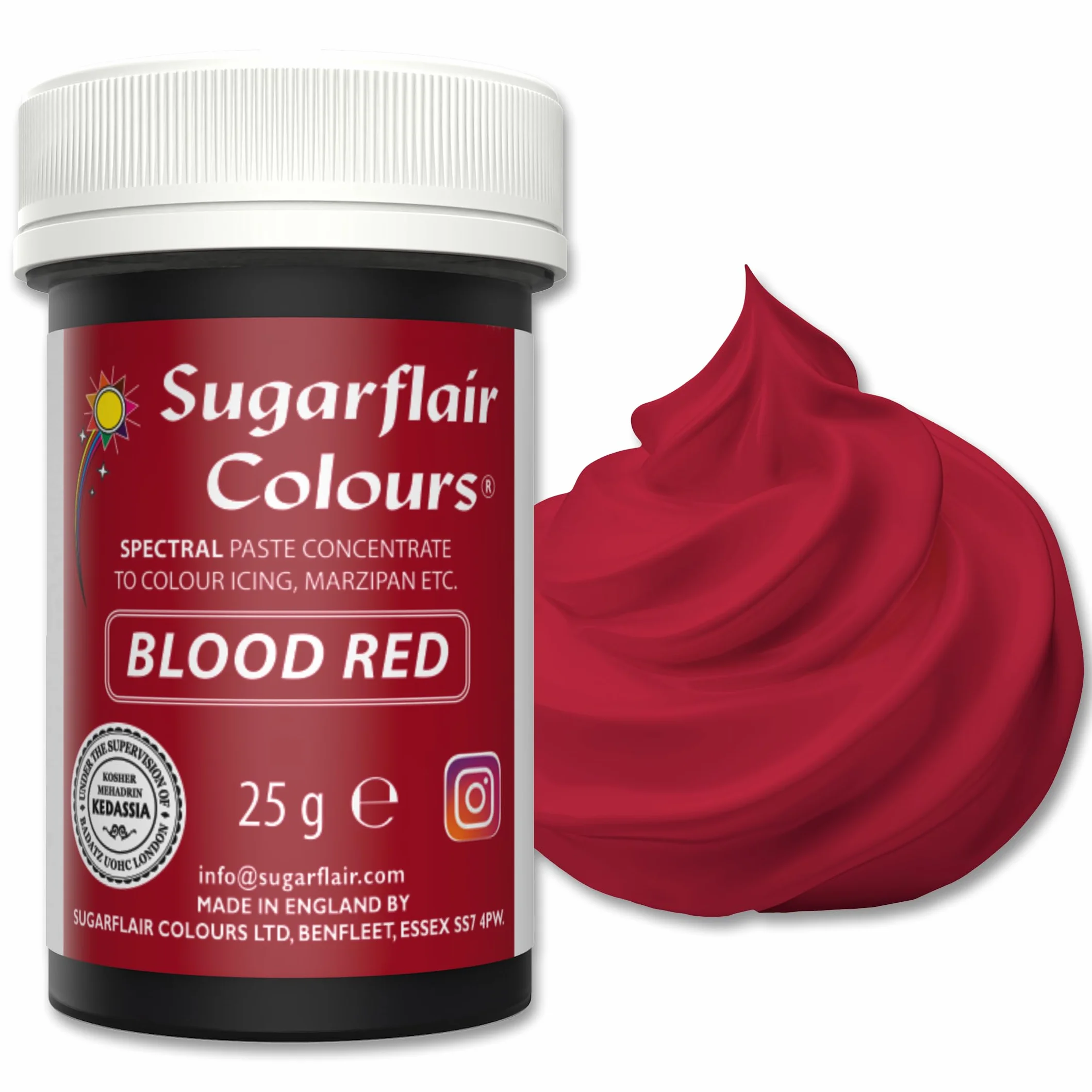 Sugarflair Spectral Concentrated Paste Colour Blood Red 25g