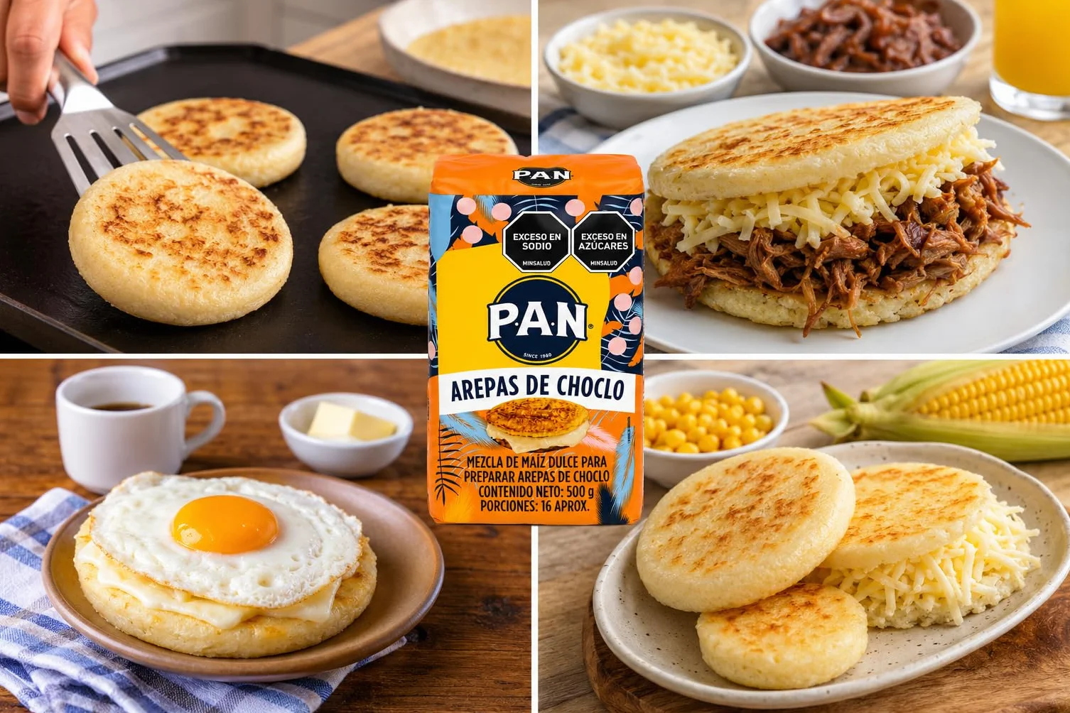 HARINA PAN MEZCLA DE MAIZ DULCE PARA AREPAS DE CHOCLO PACK 2 X 500 GRAMOS