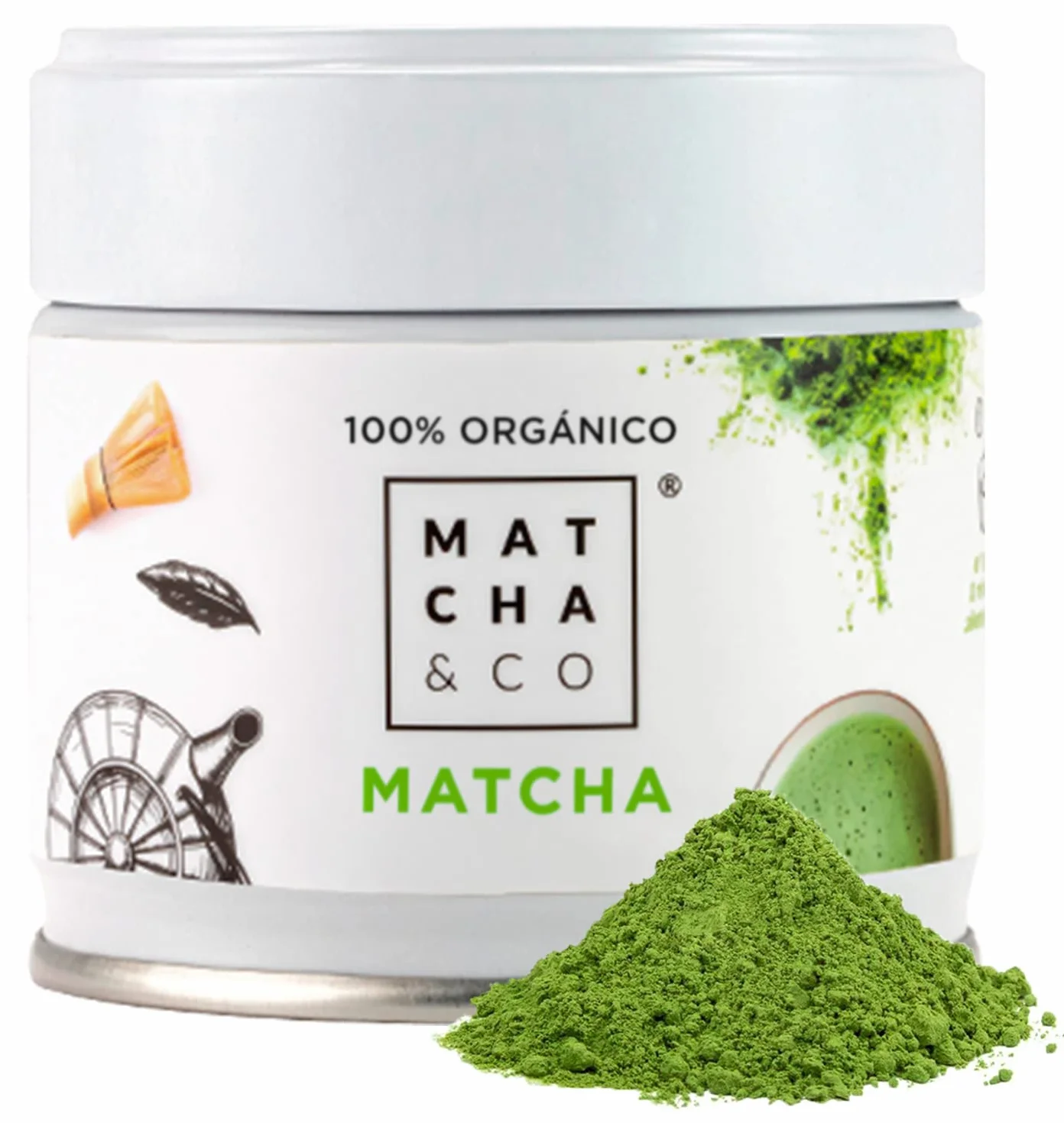Matcha & CO Té Matcha Original Grado Ceremonial 100% Ecológico Natural Polvo Orgánico Japón 30 g