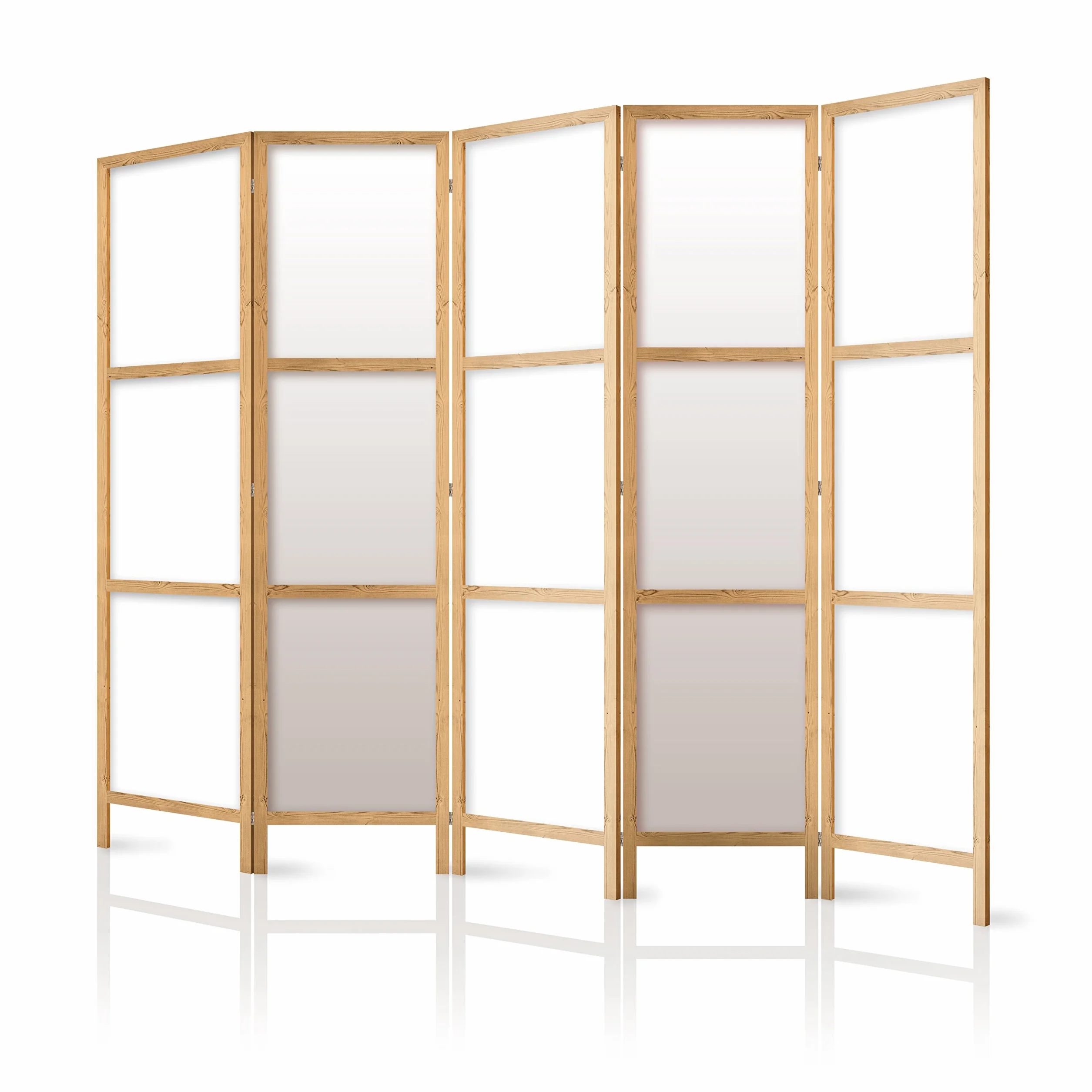 murando - Biombo Clásico XXL 225x171 cm - 5 Paneles Lienzo de Tejido no Tejido Tela sintética Separador Madera Design de Moda Hecho a Mano Deco Home Office Japón p-A-0009-z-c