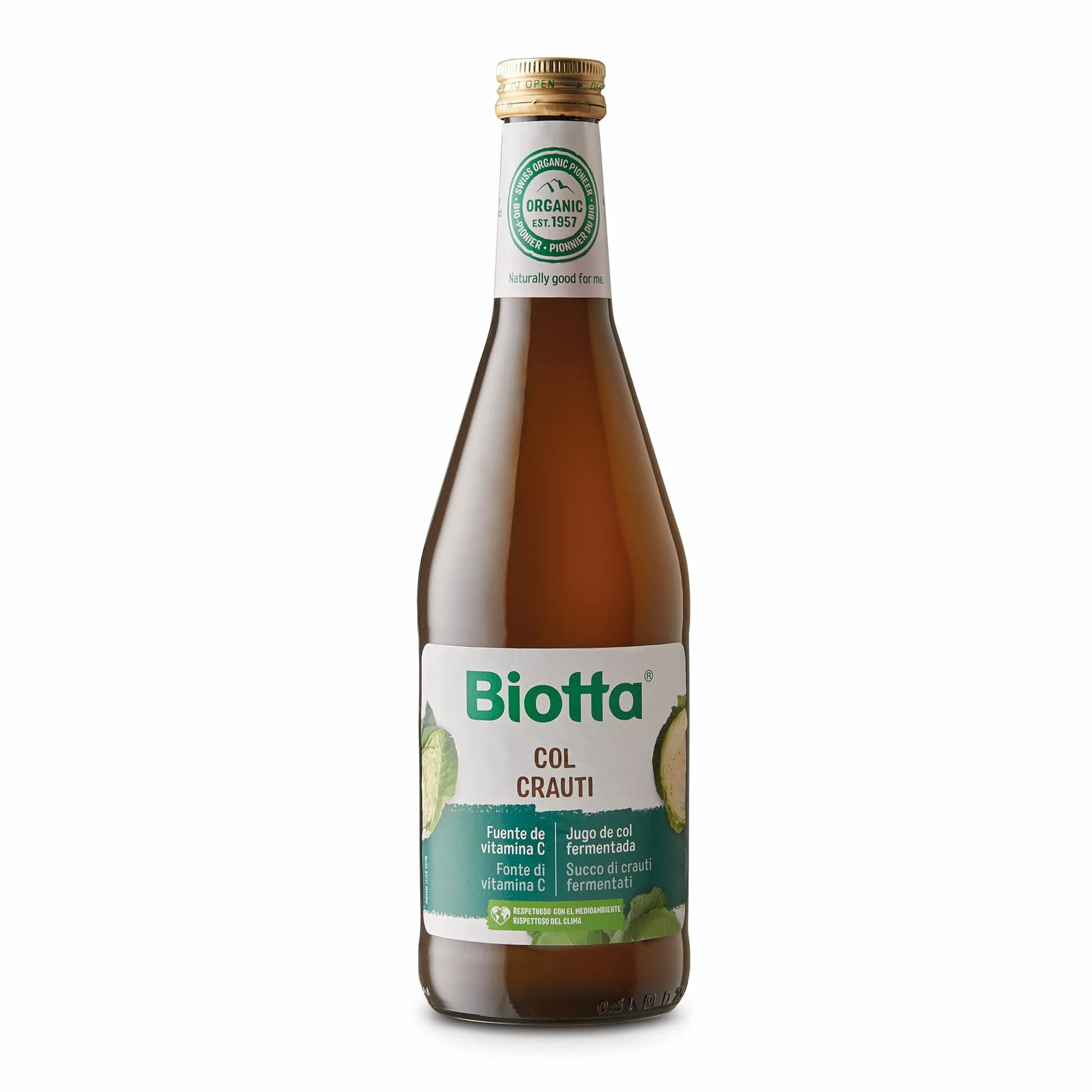 Biotta Jugo de Col Fermentada 100% Bio Rico en Vitamina C 500 ml