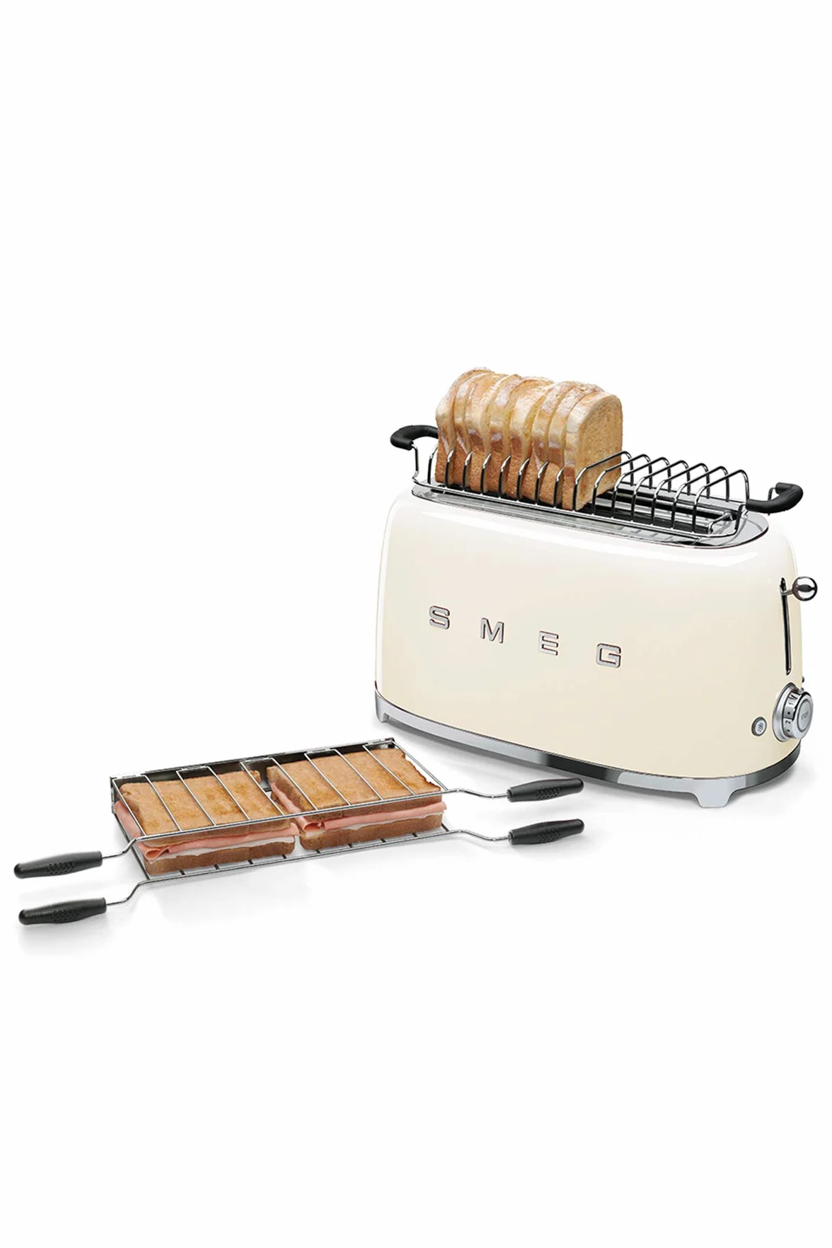 SMEG TSF02CREU, Tostadora de 4 rebanadas 50's Style, Cream