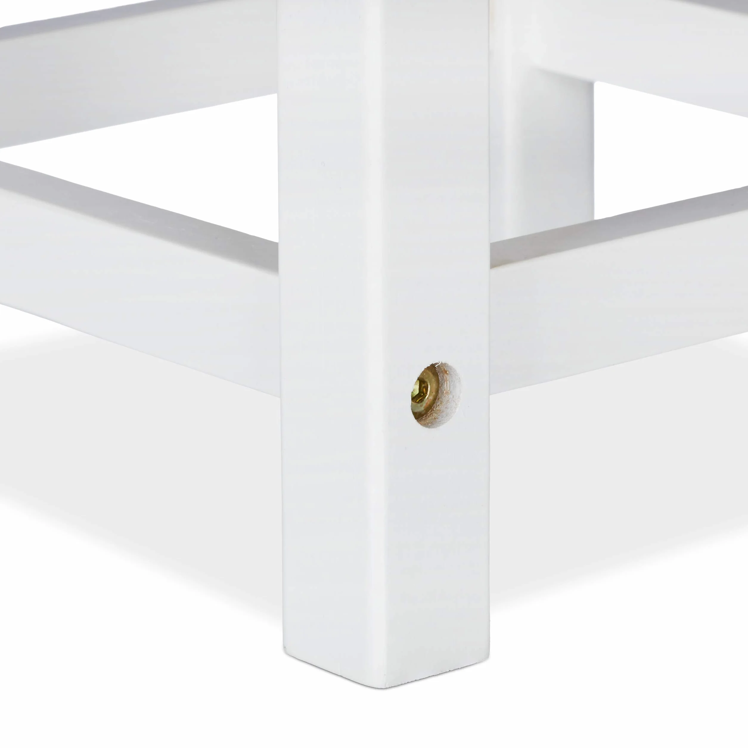 Relaxdays – Silla para niños Rustico de bambú, para niños y niñas, Asiento para el Dormitorio de los niños, 50 x 28.5 x 28 cm, Color Blanco y marrón Natural