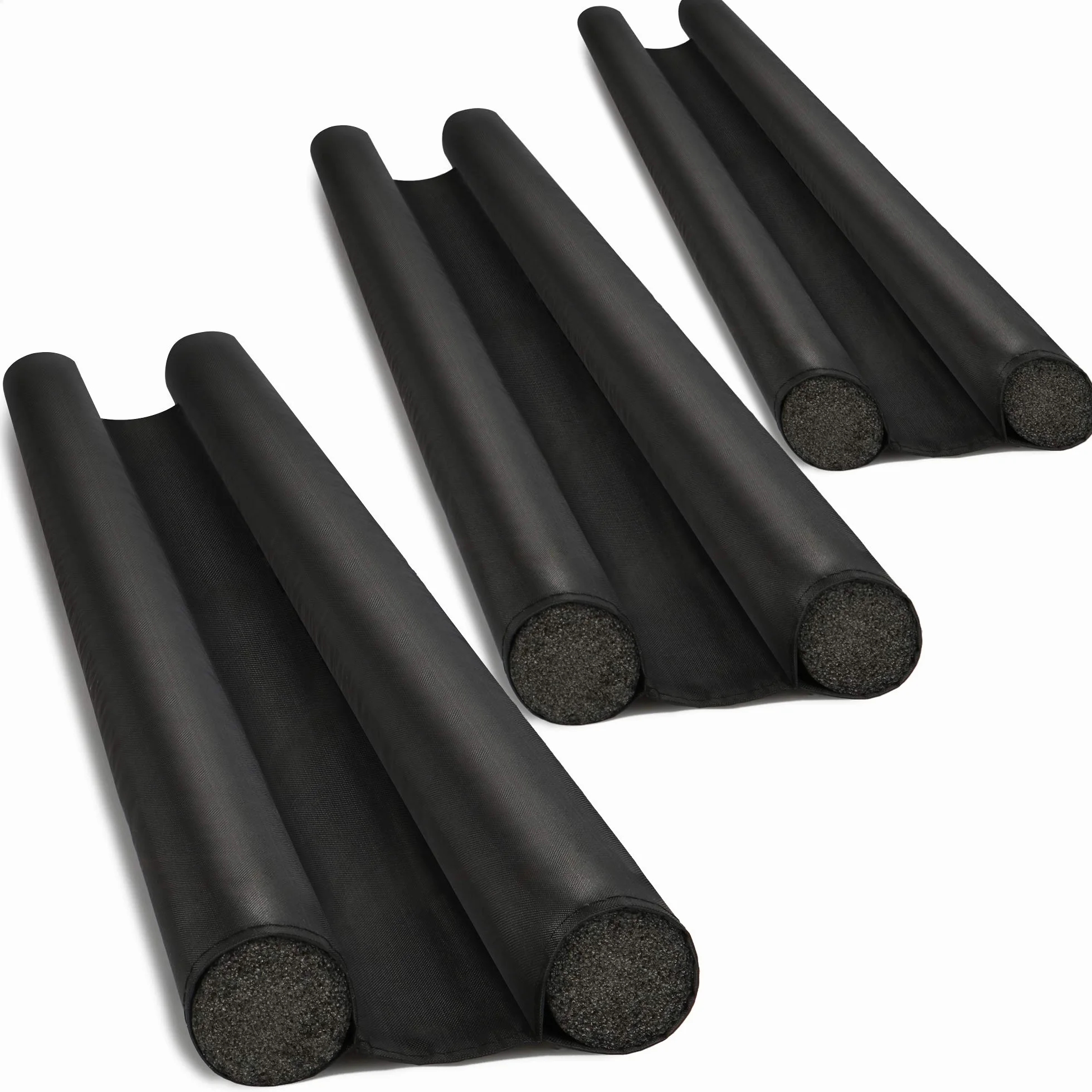 COM-FOUR® 3X Burletes para Puerta - Junta Inferior de la Puerta - Tope con Doble Junta - Protección contra Corrientes de Aire y Ruido - 86 cm (003 Piezas)