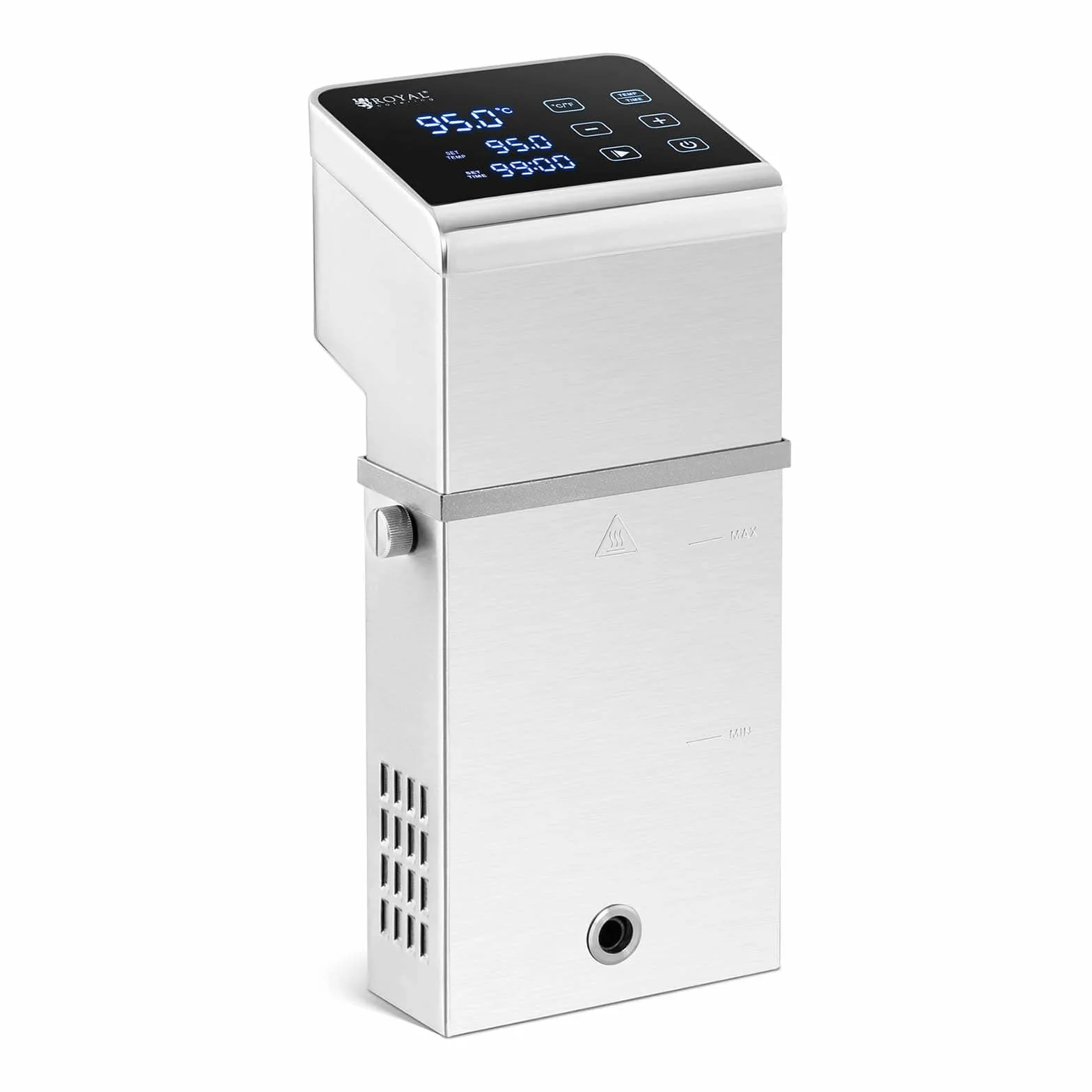 Royal Catering Circulador De Inmersión Sous Vide Al Vacío Cocedor Portátil RCVG-43 (Potencia: 2.300 W, Temperatura: 5-99 °C, Hasta 80 L)