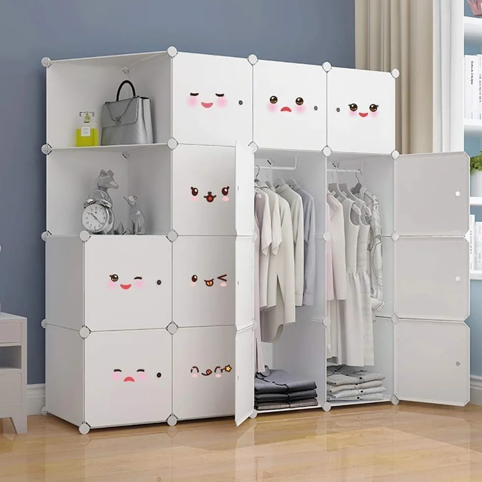Conectores de cubo de alambre de plástico blanco para organizador modular de almacenamiento de armario