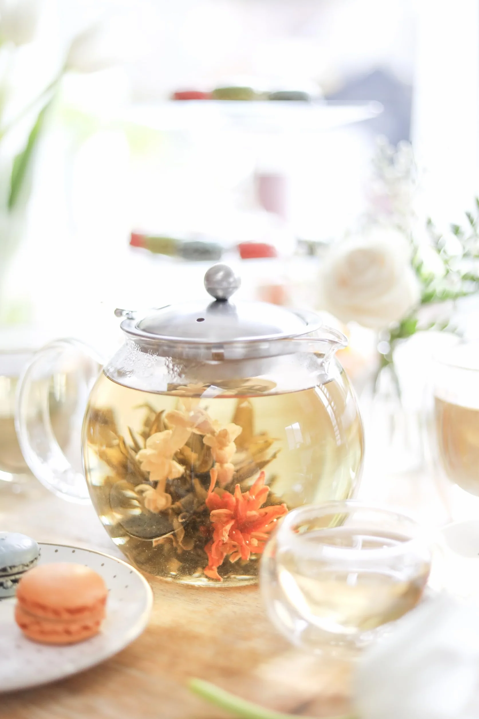 Teabloom Tetera Clásica de Cristal 1200 ml con Infusor Extraíble de Acero Inoxidable