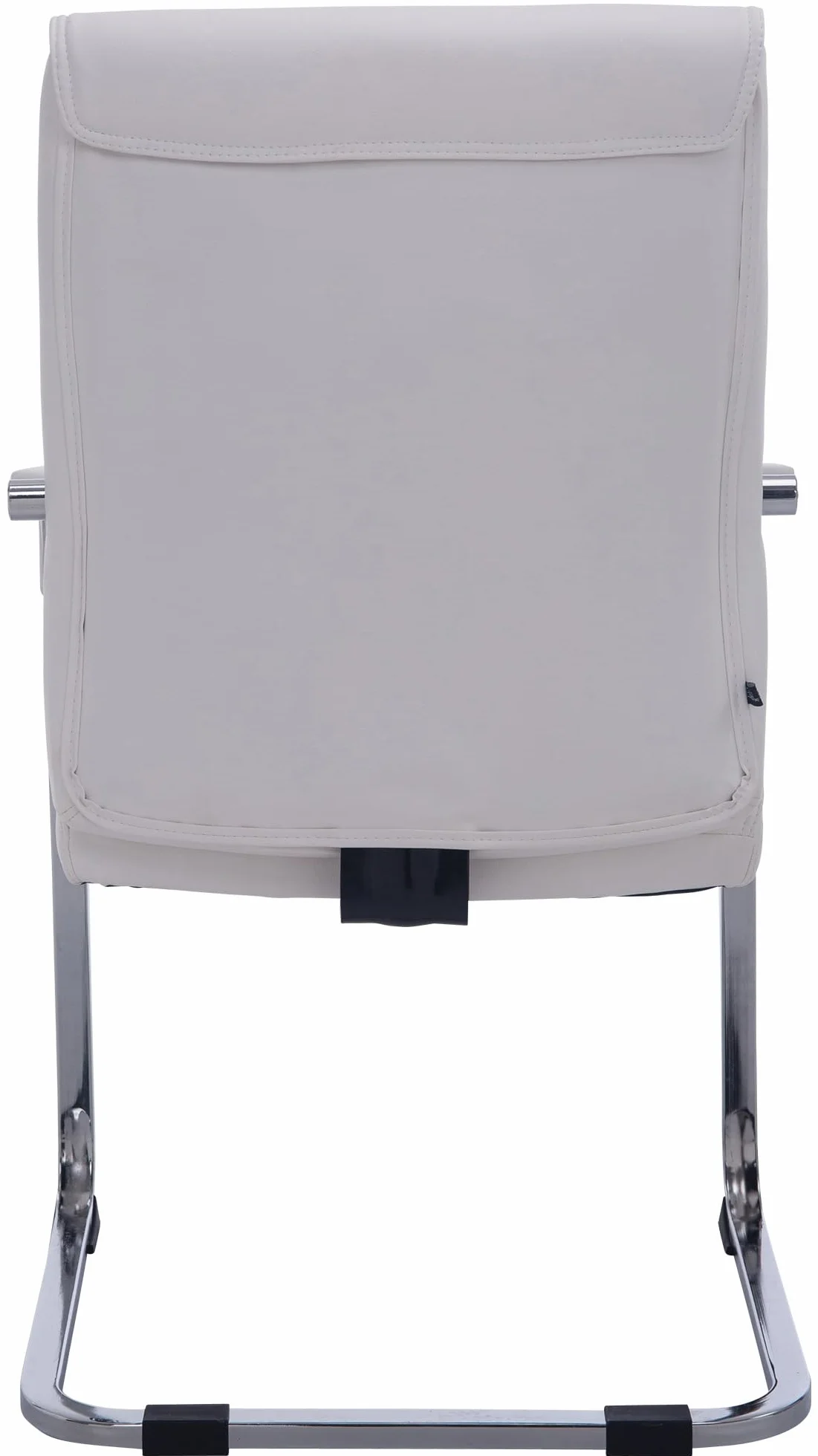 CLP Silla De Conferencia Anubis En Polipiel I Silla De Oficina En Estilo Cantiléver, con Reposabrazos & Base Metálica, Color:Blanco