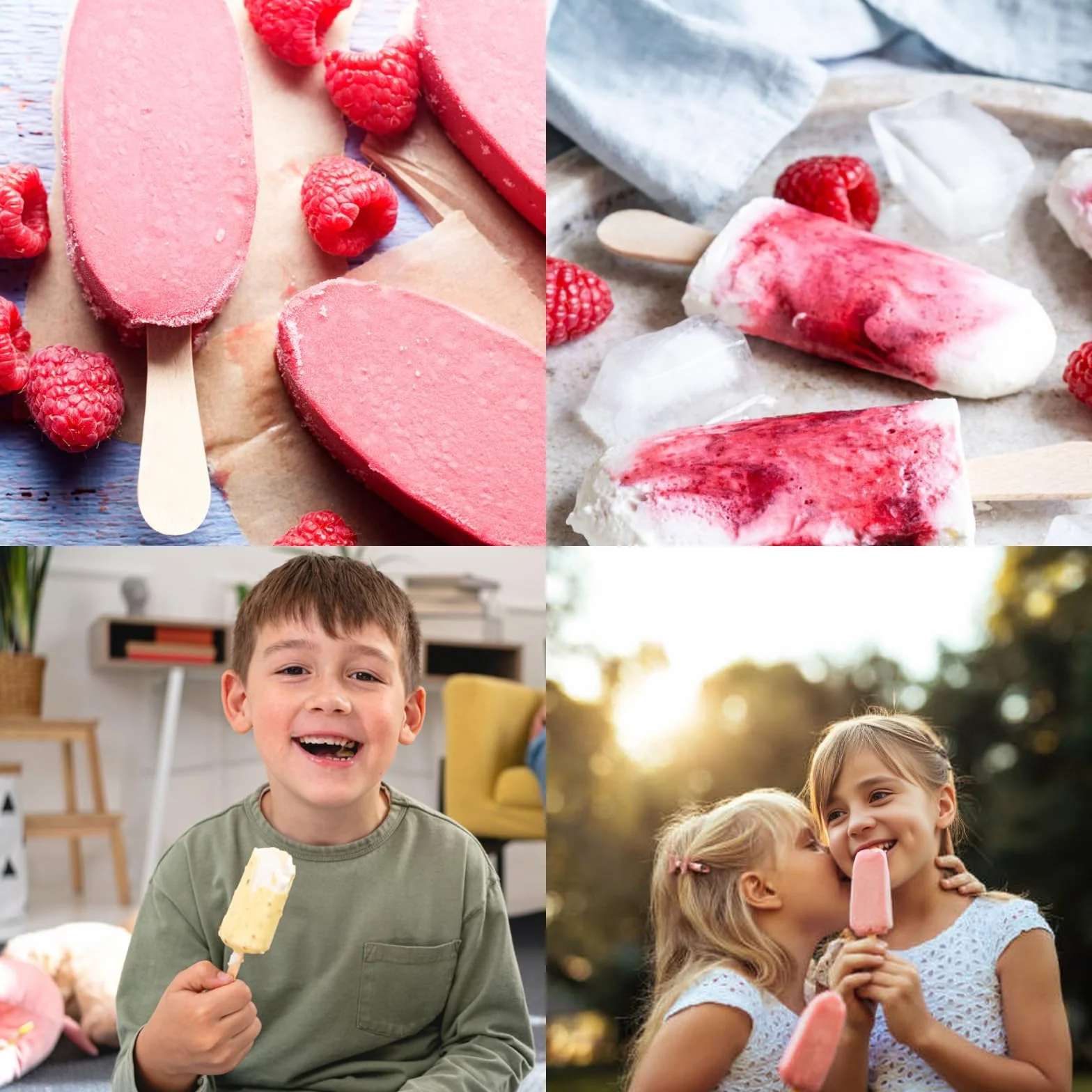 Moldes Grandes Silicona Helados con Tapa Juego Polos Magnum sin BPA 100 Palos Madera Bolsas OPP