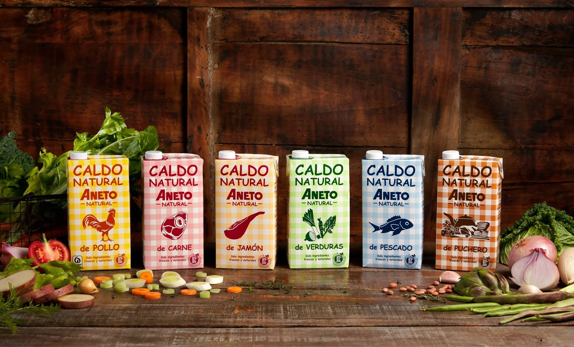 Aneto Natural Caldo de Pollo con Jamón 1L