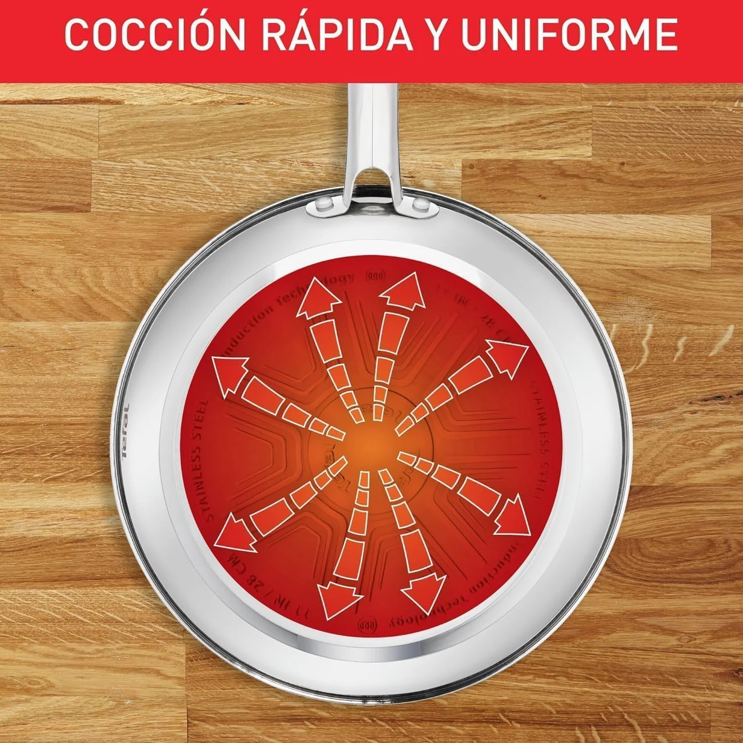 Tefal Duetto Juego de Sartenes 20/24/28 cm Antiadherente Titanio Inducción