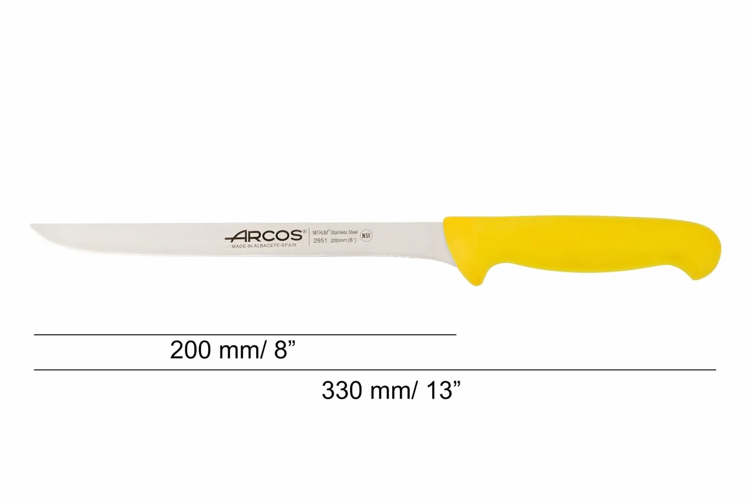 Arcos Cuchillo para filetear Hoja Acero Inoxidable Nitrum 200 mm Serie 2900
