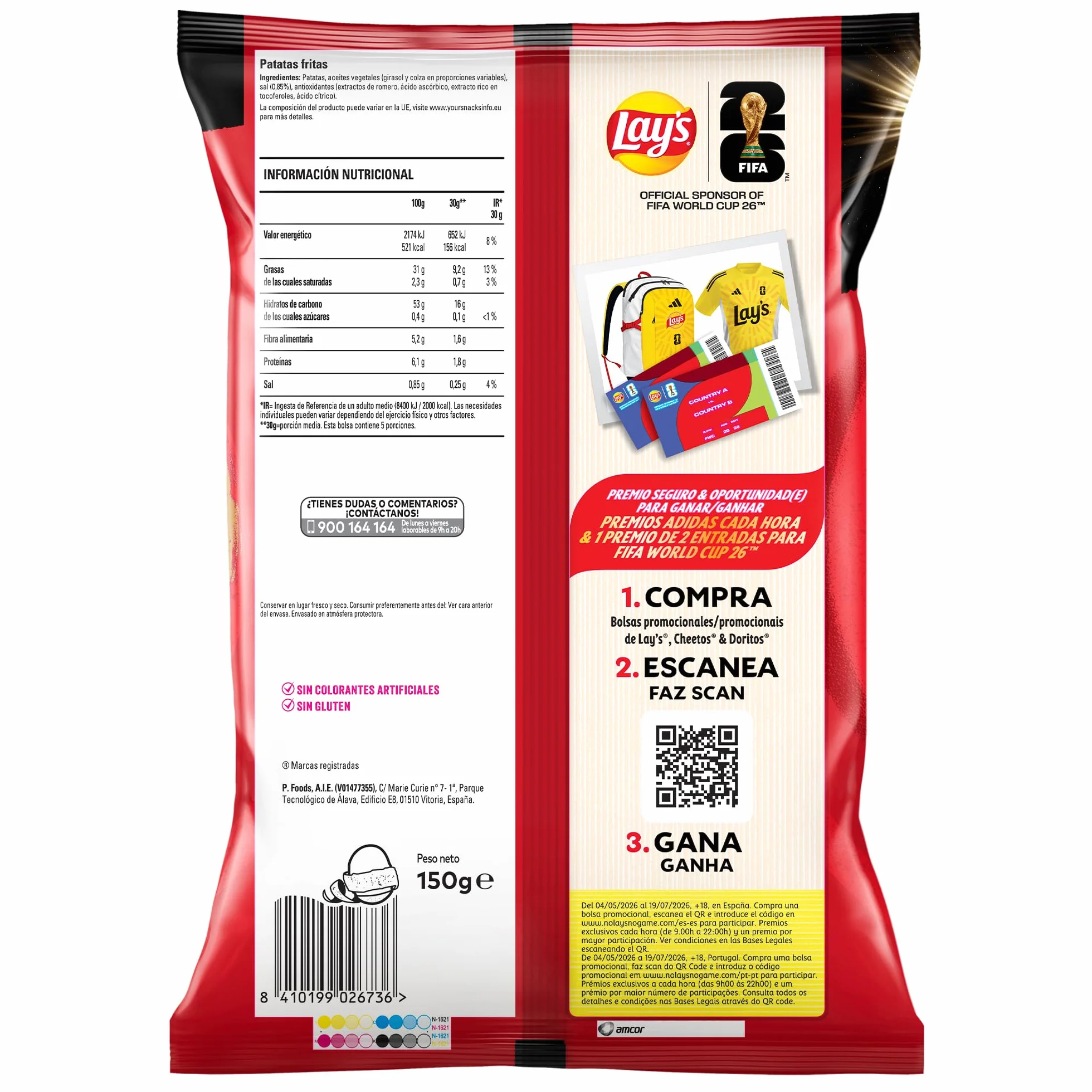 Lay's Patatas Fritas Al Punto de Sal 150g