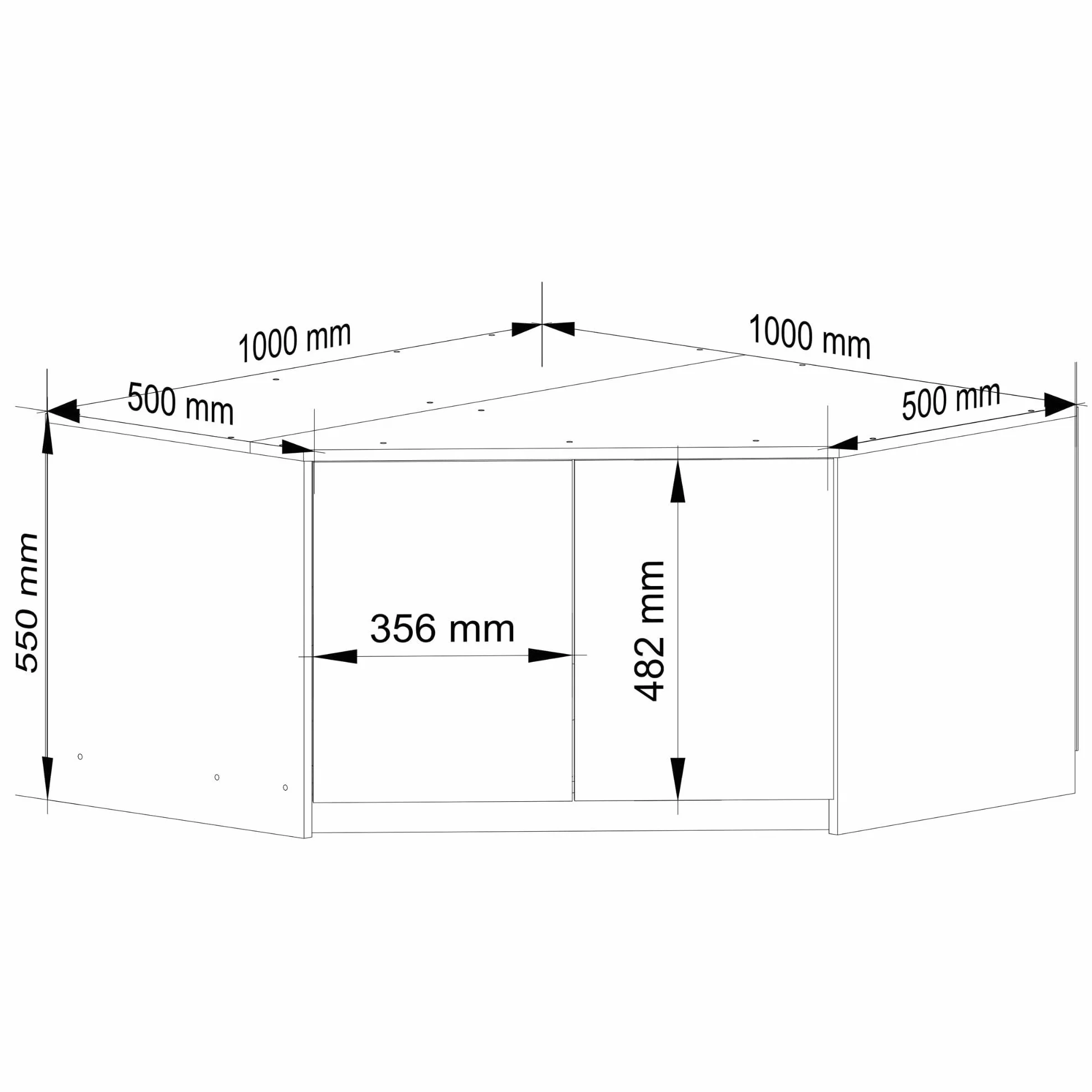 Altillo para armario AKORD S100 Roble Sonoma 100 cm 2 puertas 3 estantes 100x50x55 cm