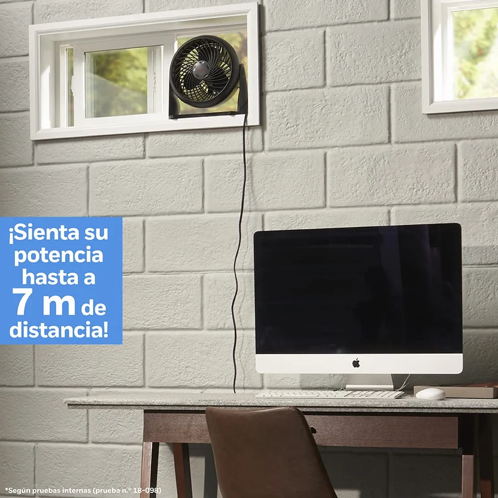 Honeywell TurboForce Ventilador Potente Silencioso, 3 Velocidades, Inclinación 90°, Anclaje Pared, Mesa, HT900E4