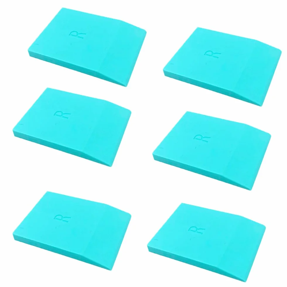 DGAGA 6 mini espátulas autoadhesivas, herramientas de impresión de estarcido, de silicona turquesa para aplicar tinta de transferencia de malla o raspador de pasta de tiza