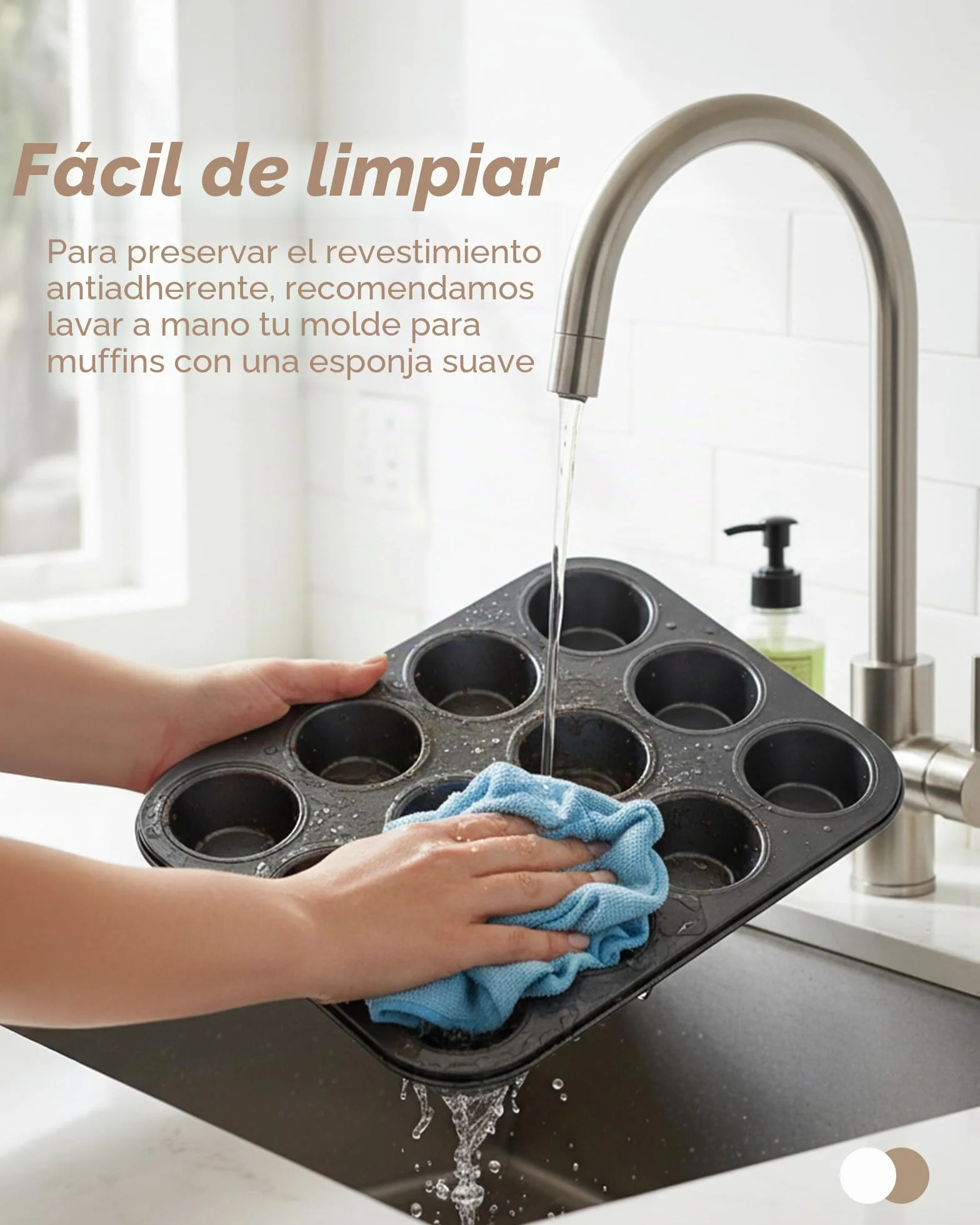 Bake Choice 2 Piezas Estándar Molde para Magdalenas 12 Tazas,Incluye 100 Piezas Estándar Moldes Magdalenas Papel,acero al Carbono Antiadherente,para Fiestas & Hogar & Hornear