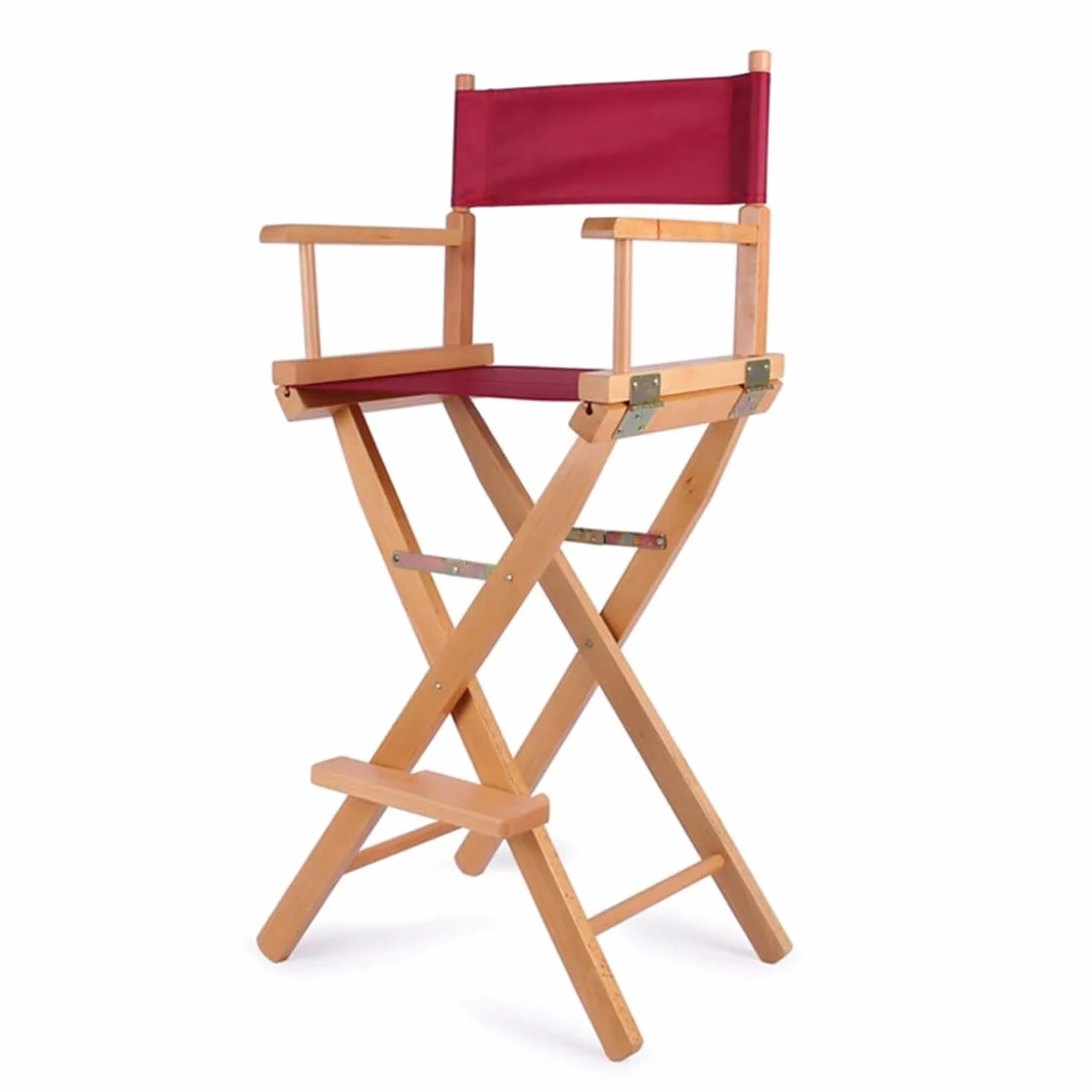 Silla de Director Silla de Artista de Maquillaje, Silla de Director Plegable, Silla portátil de Madera, Silla de Artista de Maquillaje Plegable (Color : Red)