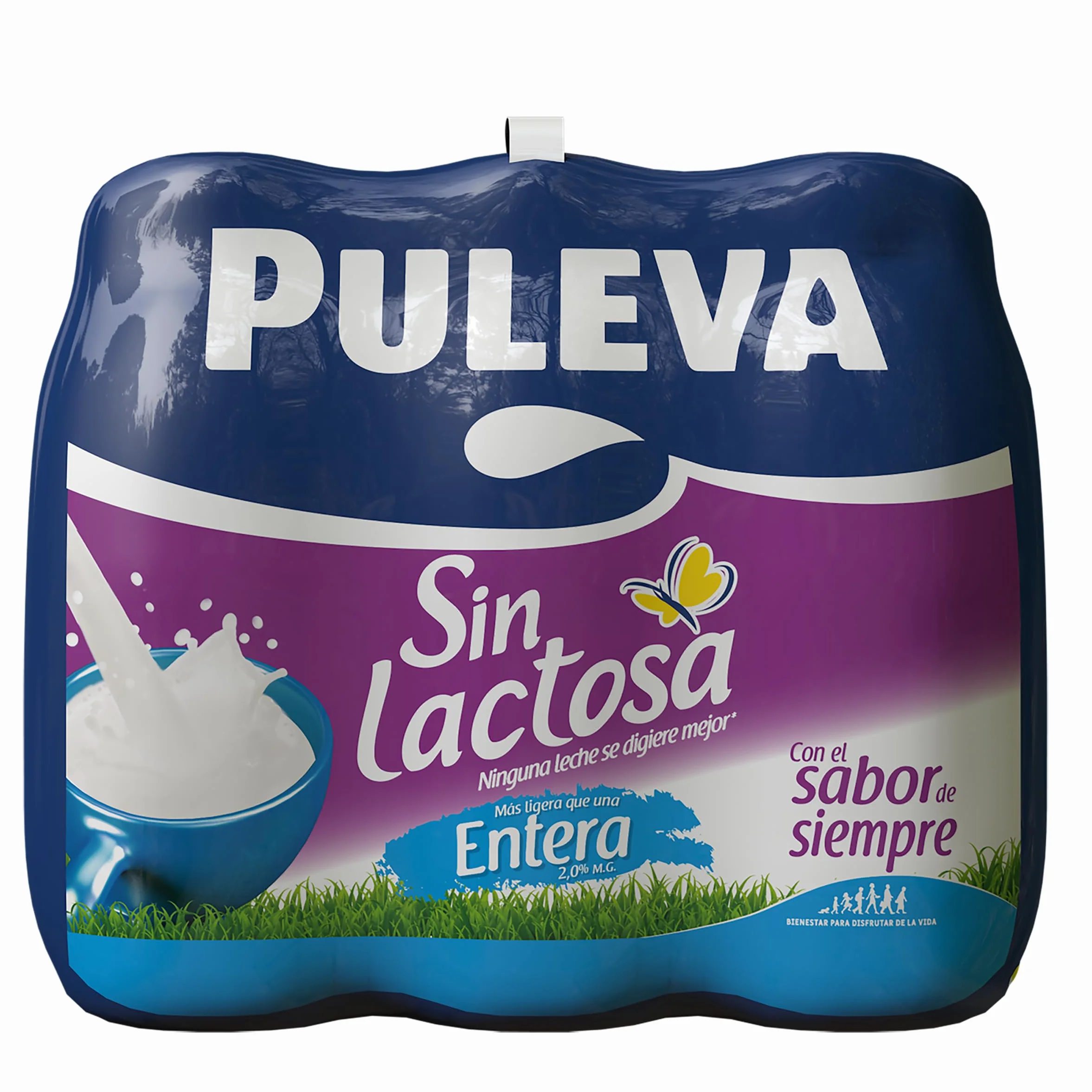 Puleva Mañanas Ligeras Leche Sin Lactosa Entera 6 x 1 L