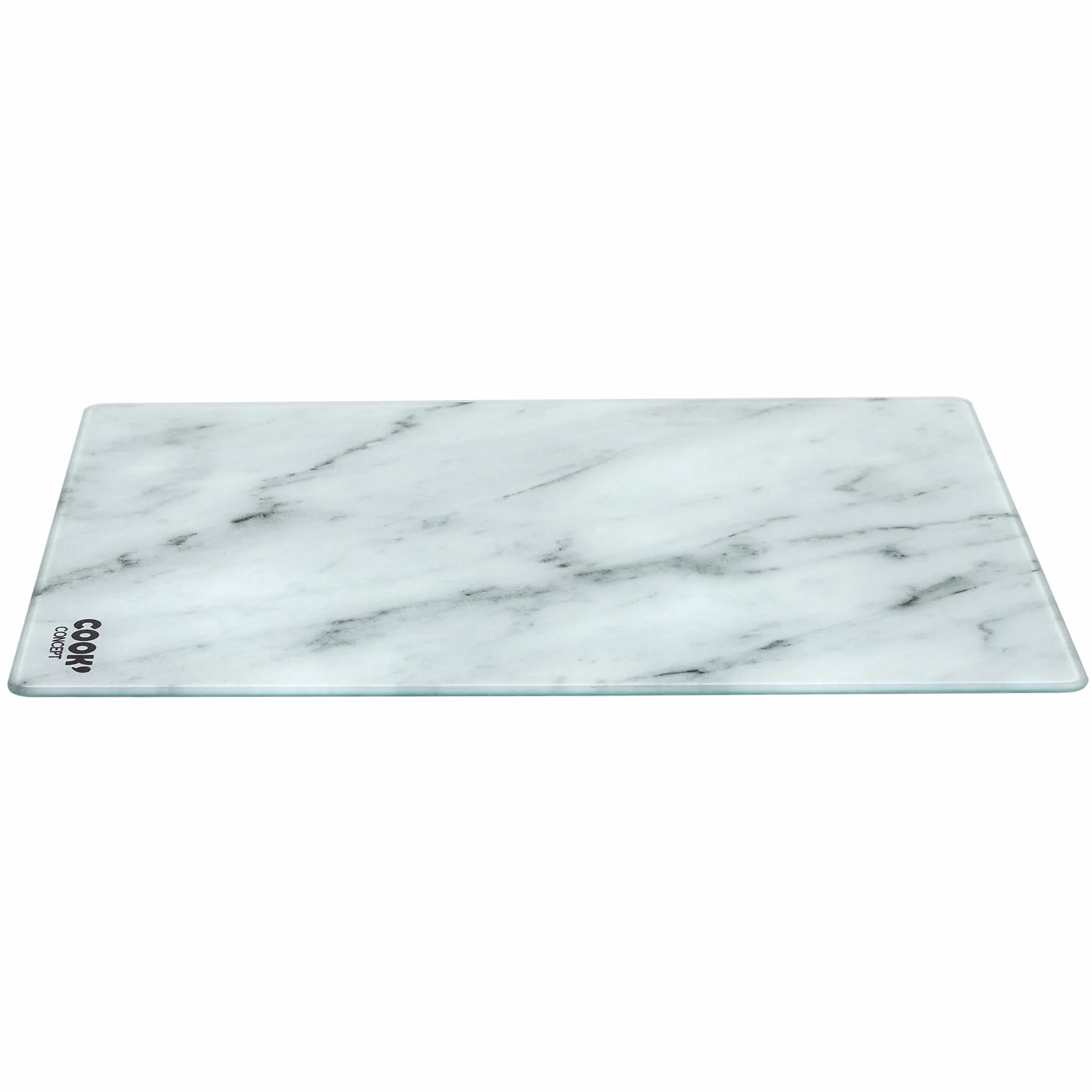 COOK CONCEPT KD3348 Tabla de Cortar Vidrio Templado Efecto Mármol 40x30x0.4 cm Gris y Blanco