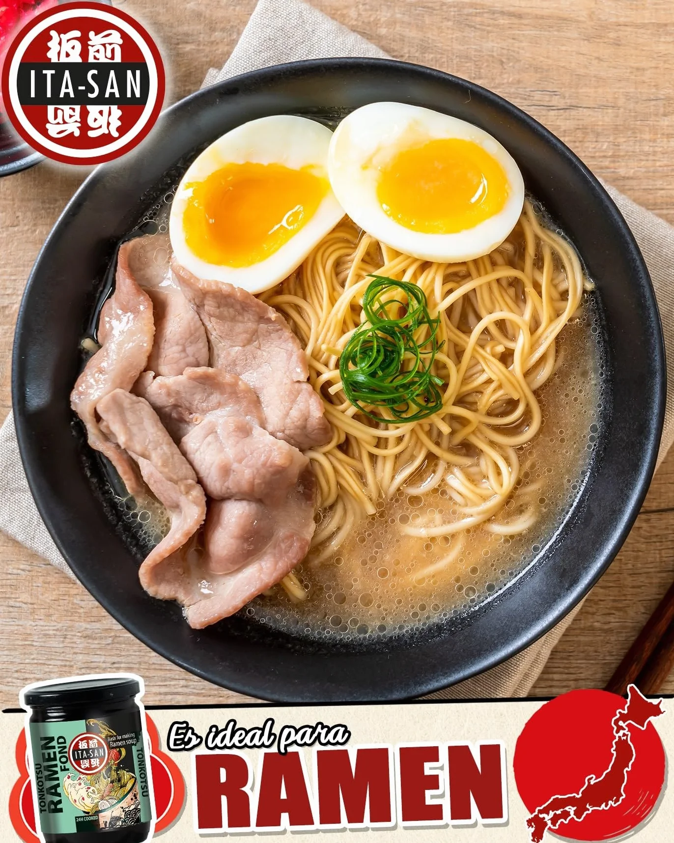 ITA-SAN Caldo para sopa ramen Tonkotsu 440 ml