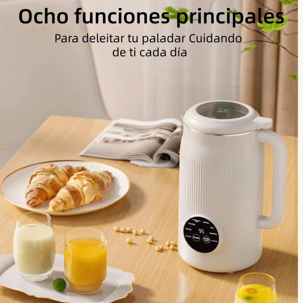 Essanova Pro- 8 en1maquina leche vegetal Automática, Función de mantenimiento del calor y temporizador,para Papillas de arroz, zumos de fruta