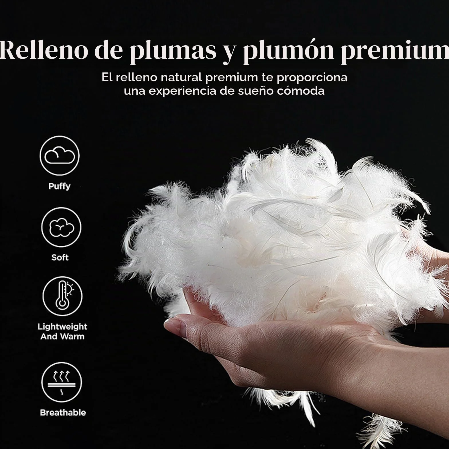DWR Edredon Cama 105/120,Edredón de Plumas y Plumón 200x200 cm,Invierno cálido 450gr/㎡,100% Algodón,Suave, Transpirable,Certificado Oeko-Tex y RDS, Blanco
