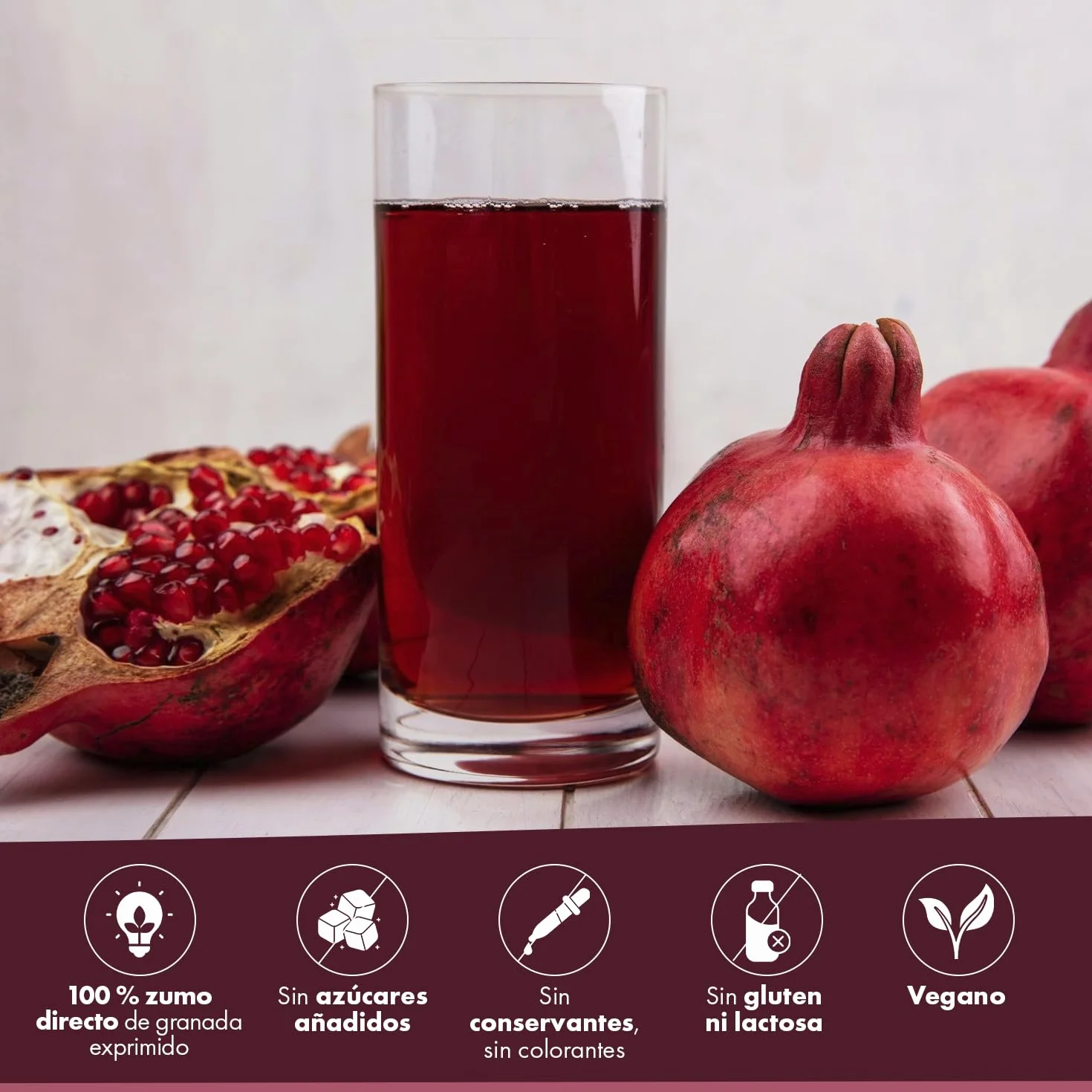 Granatum Plus Pack de 6 Botellas de Zumo de Granada Natural 750ml 100% Exprimido Sin Azúcares Añadidos