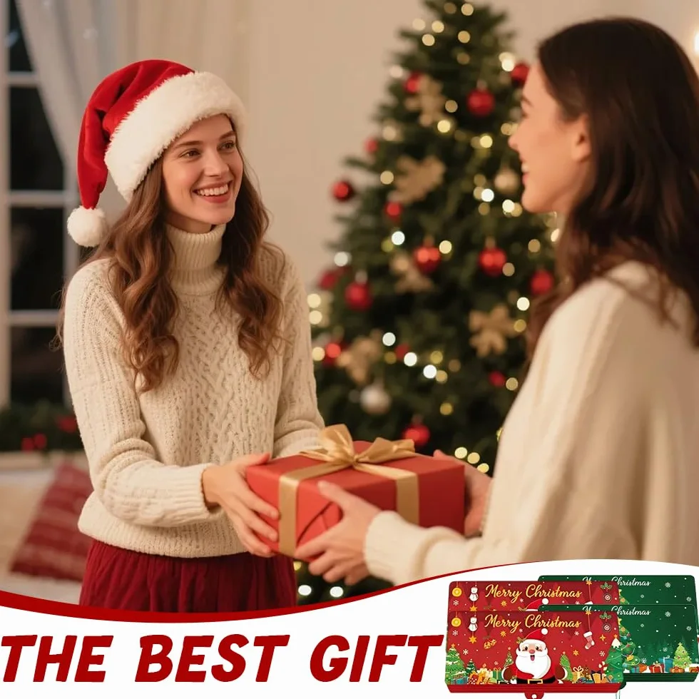 4PCS Soporte para Dinero o Tarjetas de Regalo de Navidad con 10 Ranuras, Porta Dinero de Navidad, Sobre de Birthday Card Sorpresa, Regalos Sorpresa para Adolescentes, Niñas, Niños, Mujeres
