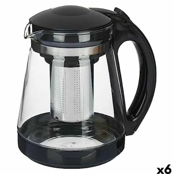 Tetera Transparente Acero Inoxidable Plástico Vidrio 1,8 L 6 Unidades