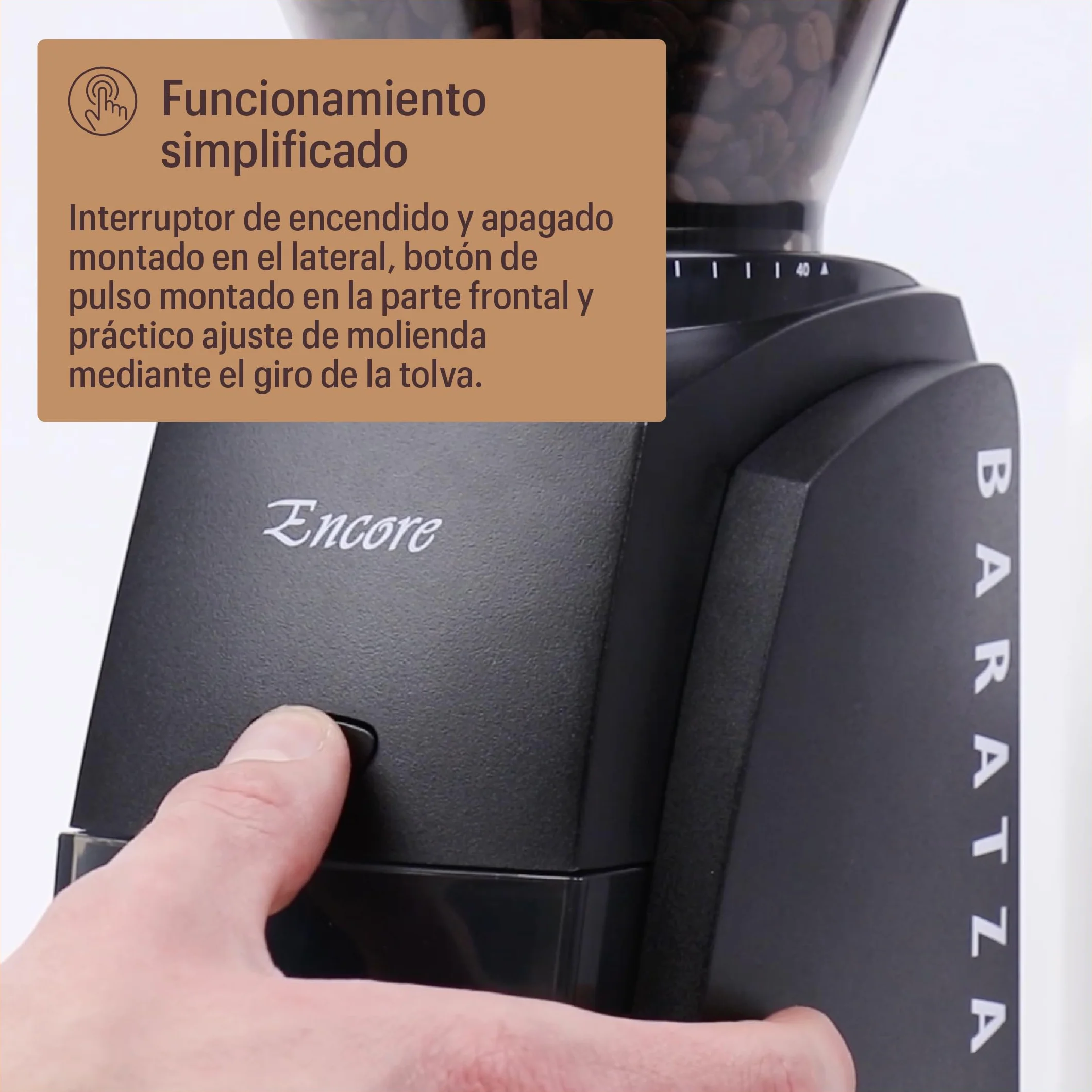 Baratza - Encore 230V Molinillo Eléctrico de Café en Grano - Coffee Grinder con 40 Ajustes, Negro