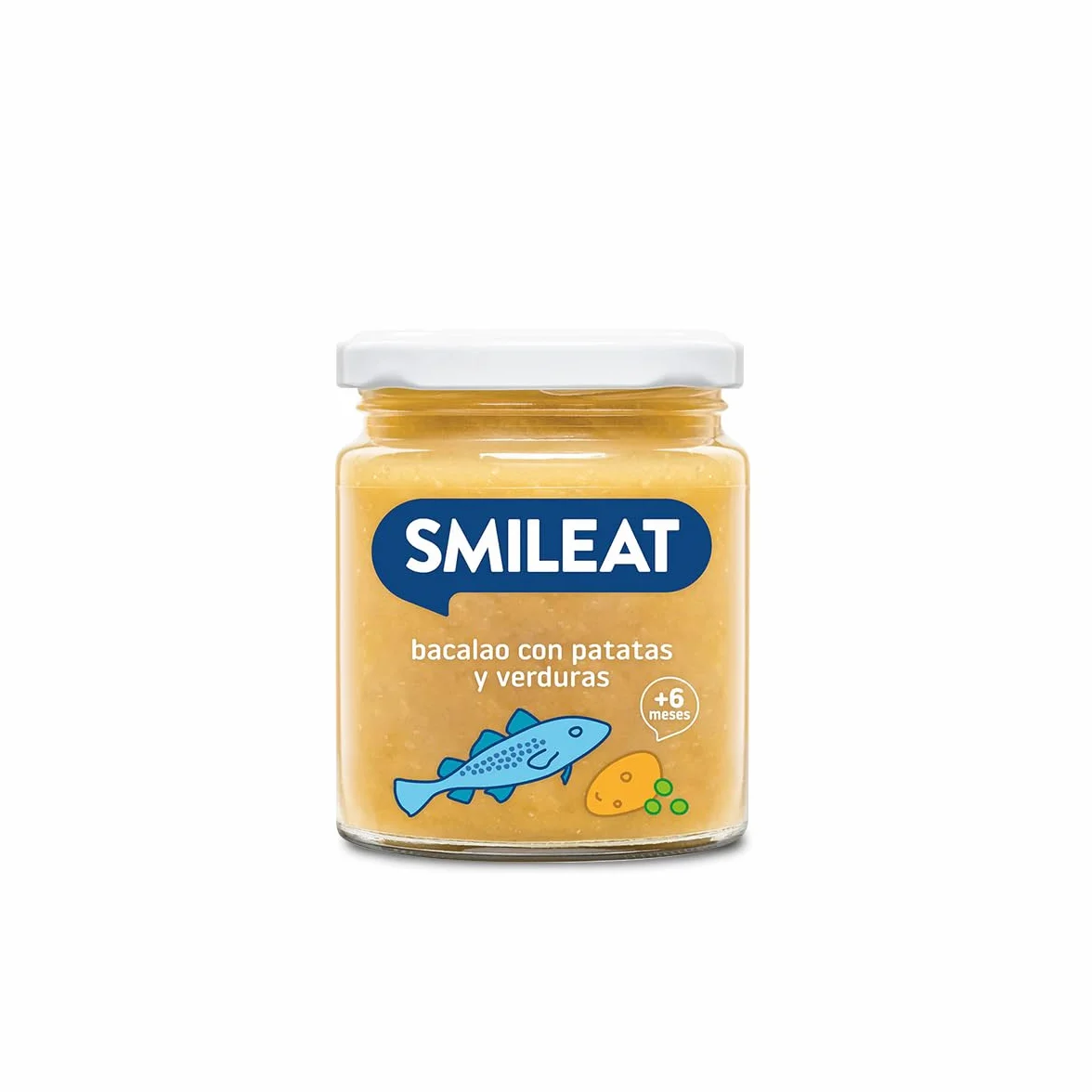 Smileat Tarrito infantil Bacalao con Patata y Verduras 6 Meses 230g