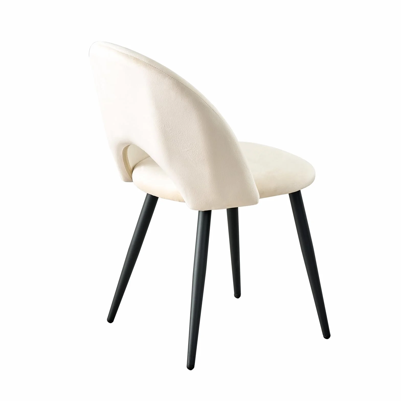 GrandCA HOME Pack de 2 Sillas de Comedor Modernas, Tapizadas en Terciopelo Holandés Suave al Tacto con Patas de Metal, Ideales para Comedores, Salas de Estar y Dormitorios - Beige
