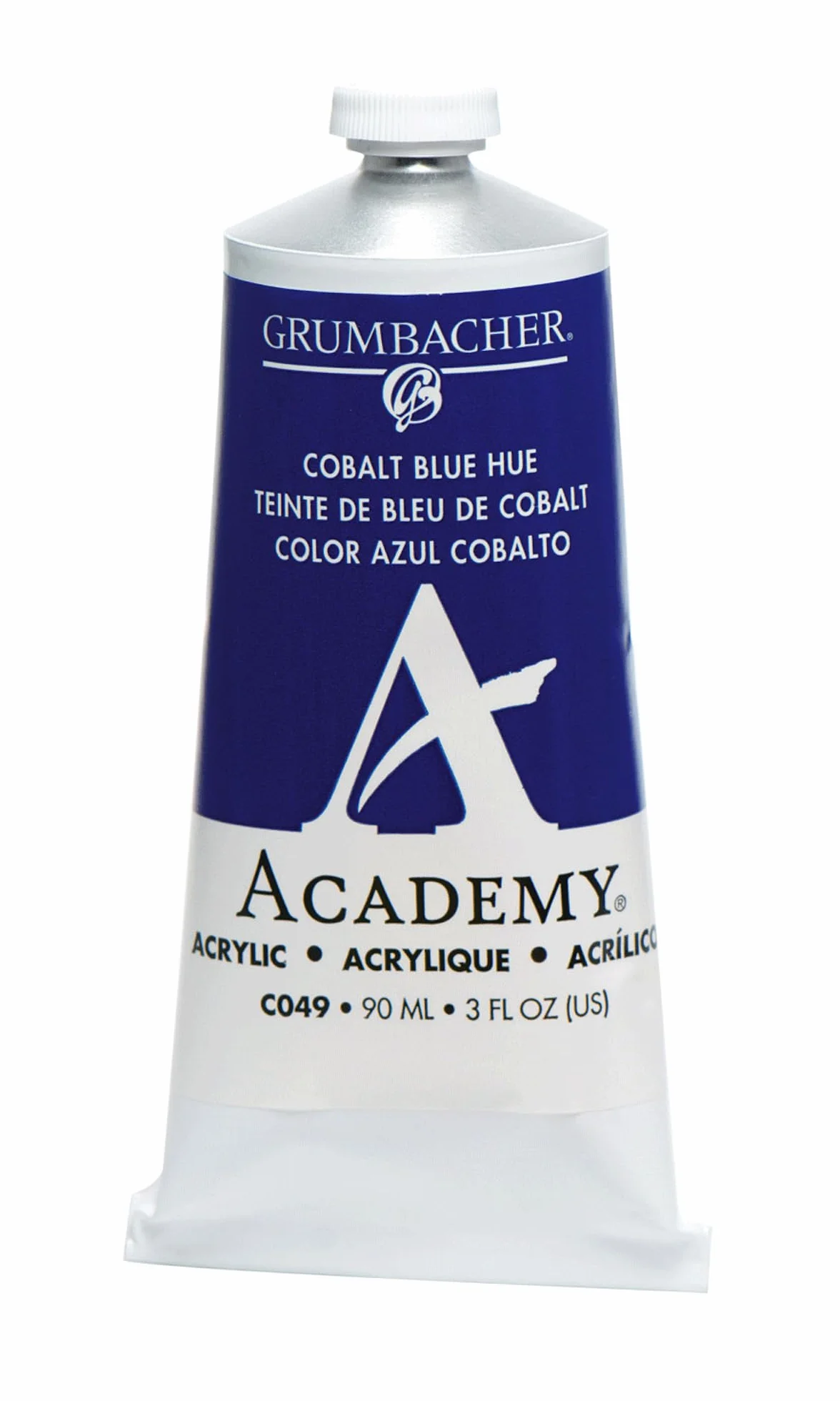 Grumbacher Pintura acrílica Academy, tubo de metal de 90 ml, color azul cobalto