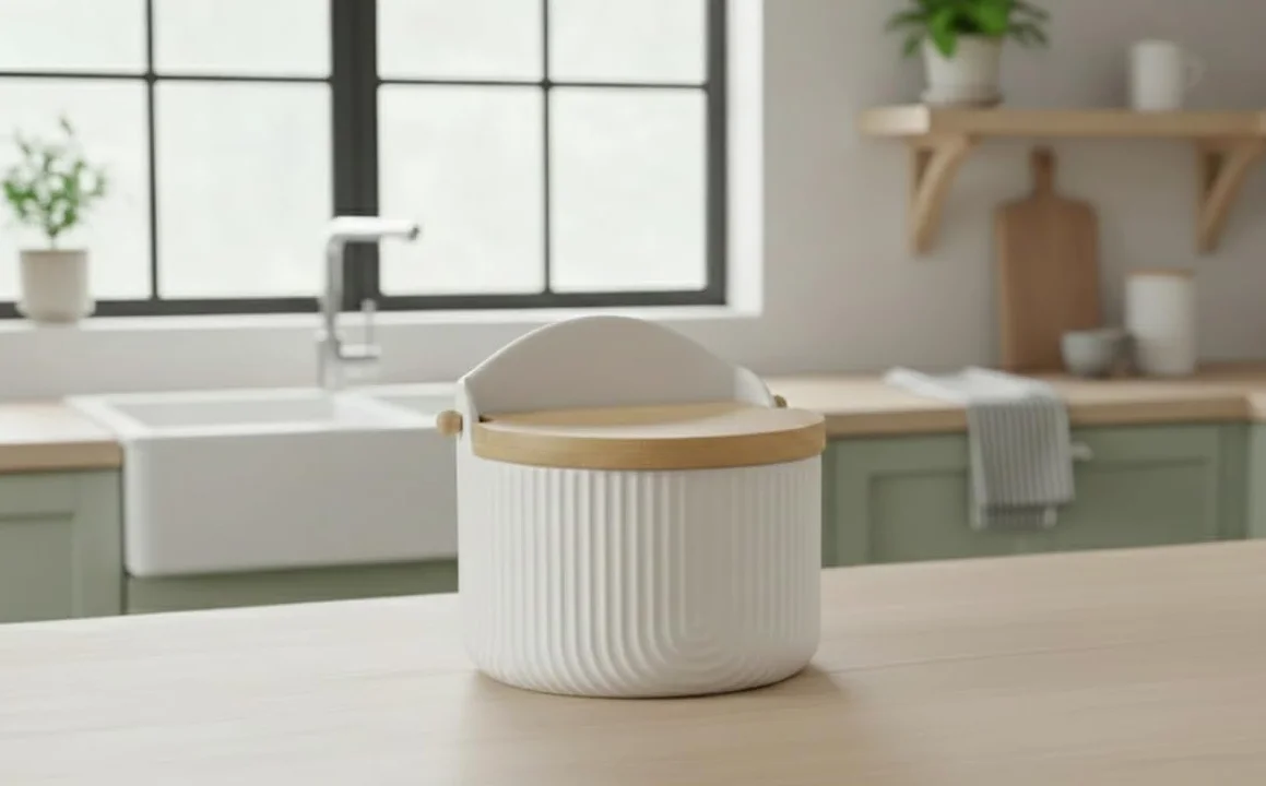 Salero Cocina Blanco Minimalista de Ceramica D,casa