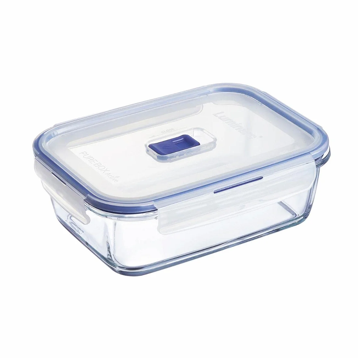Luminarc Pure Box Active Recipiente Hermético Rectangular Vidrio 1.22 L