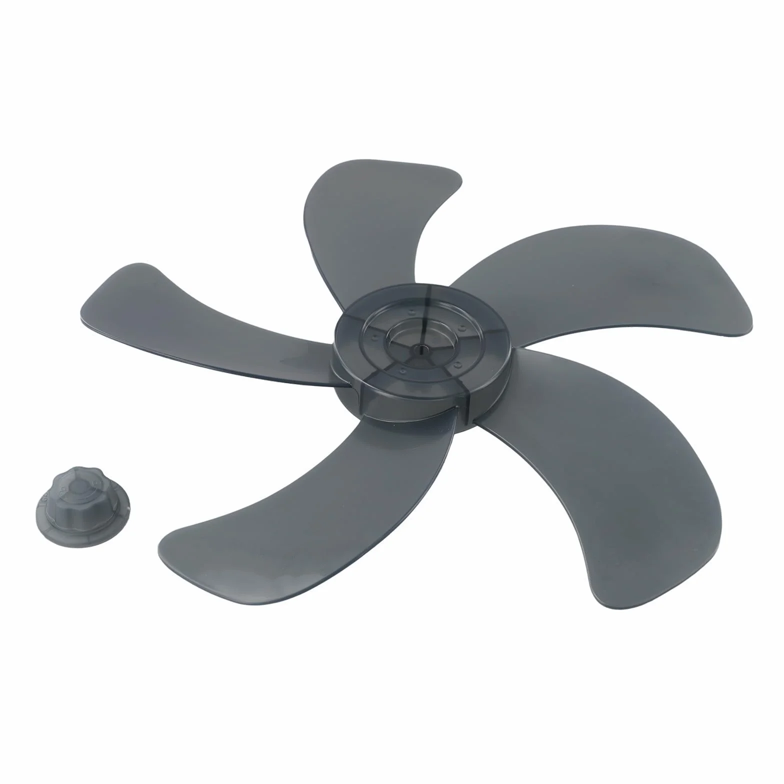 Besttoolifes Hoja de ventilador portátil de 16 pulgadas para ventiladores de pedestal, mesa y pared, radio de 20 cm, diseño de plástico de 5 hojas, refrigeración de bajo ruido, gris, compatible con