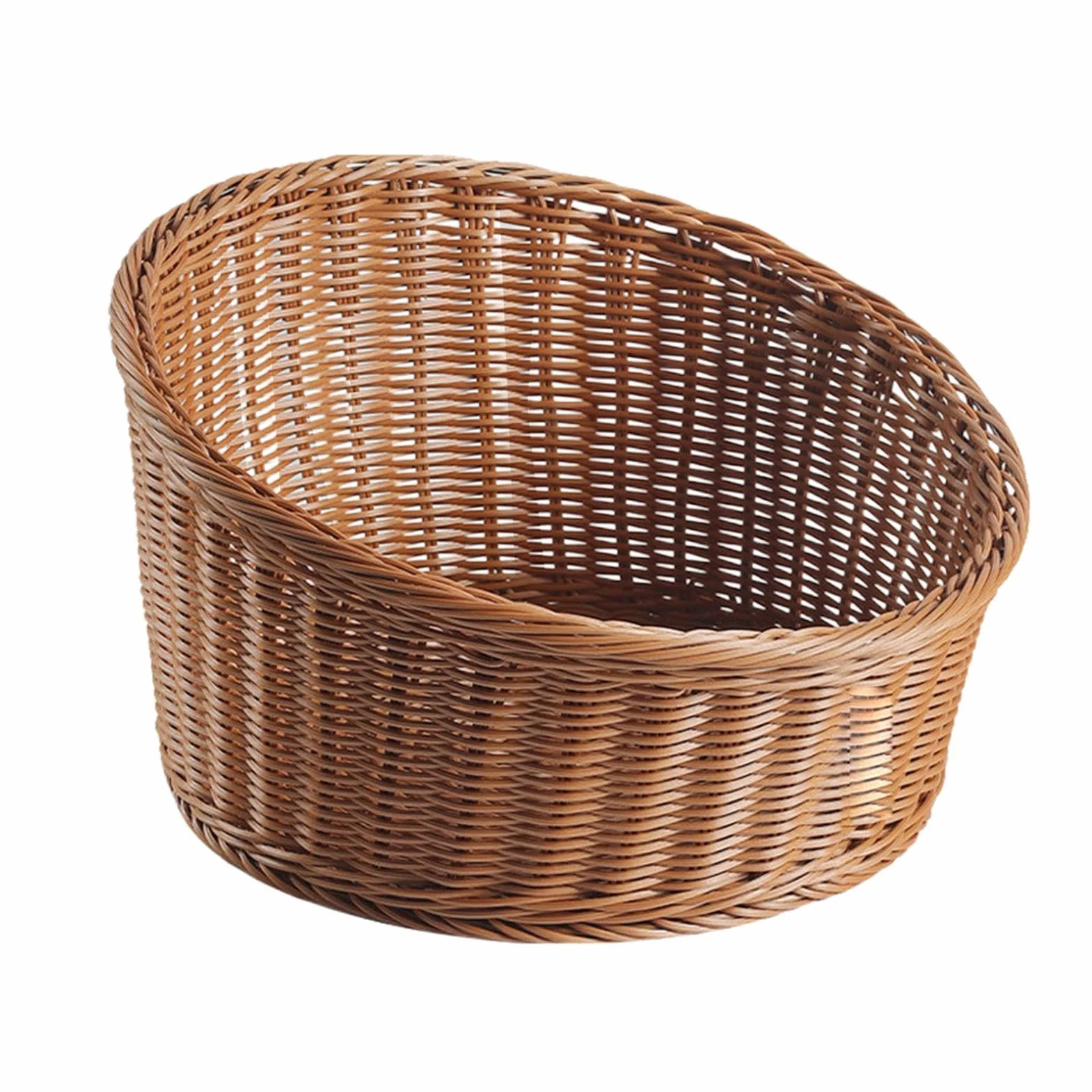 Cesta Para Pan Bandeja Inclinada Expositora De Alimentos | Cesta De Mimbre Para Servir Pan Caramelos Banana Pasteles Restaurante Picnic Panadería Rincón Desayuno Mesa