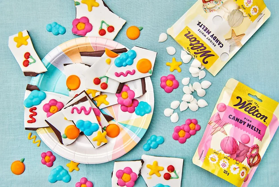 Wilton Candy Melts Azul Claro 125 g Caramelos para Derretir Dulce Cremoso para Moldear Sumergir Decorar Cake Pops Tartas Postres