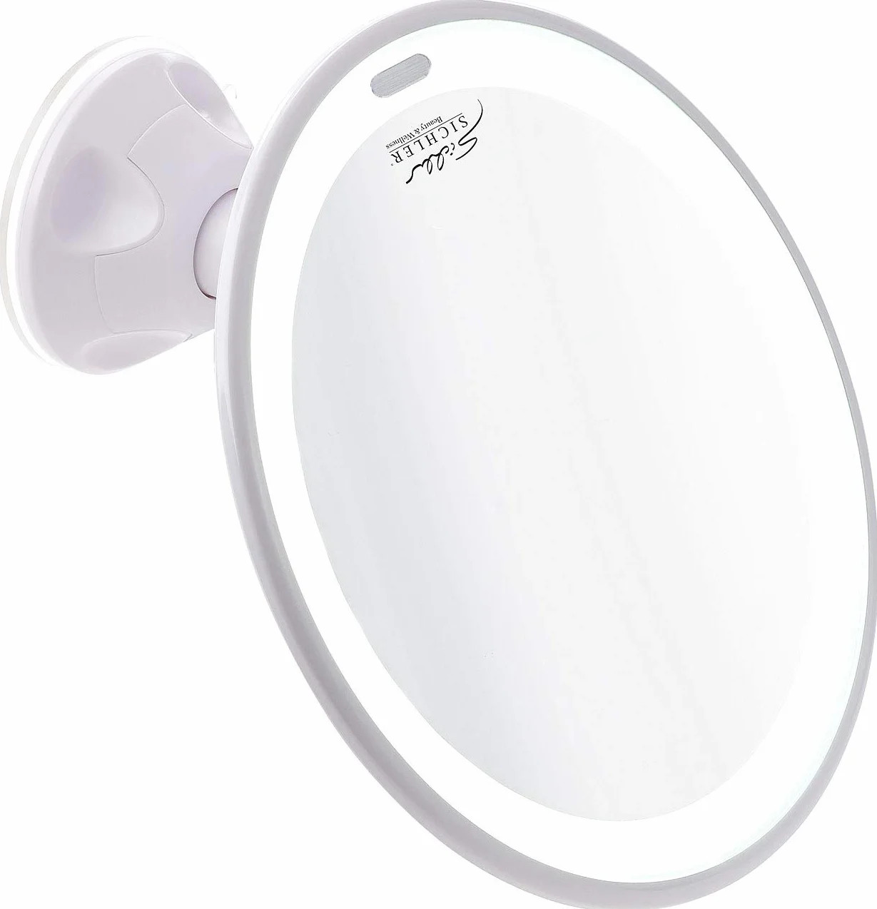 Sichler Beauty Espejo de Maquillaje con Luz LED y Ventosa, 5 Aumentos, Batería