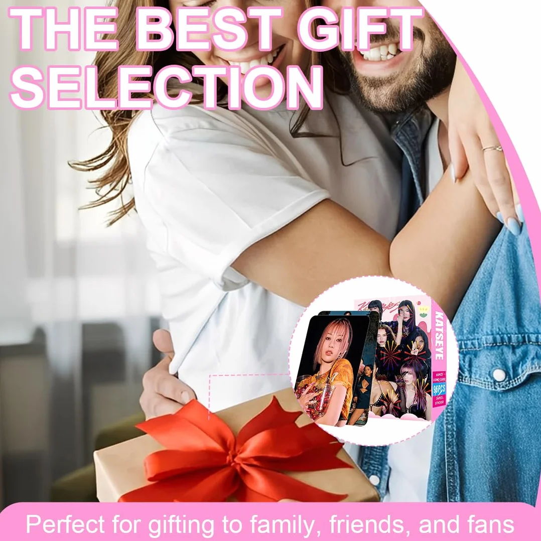 96 Piezas KATSEYE Tarjetas de Fotos Álbum de Tarjetas Conjunto Mini Merch Conjunto de Fotocards Regalo para Fans Chicas Fans