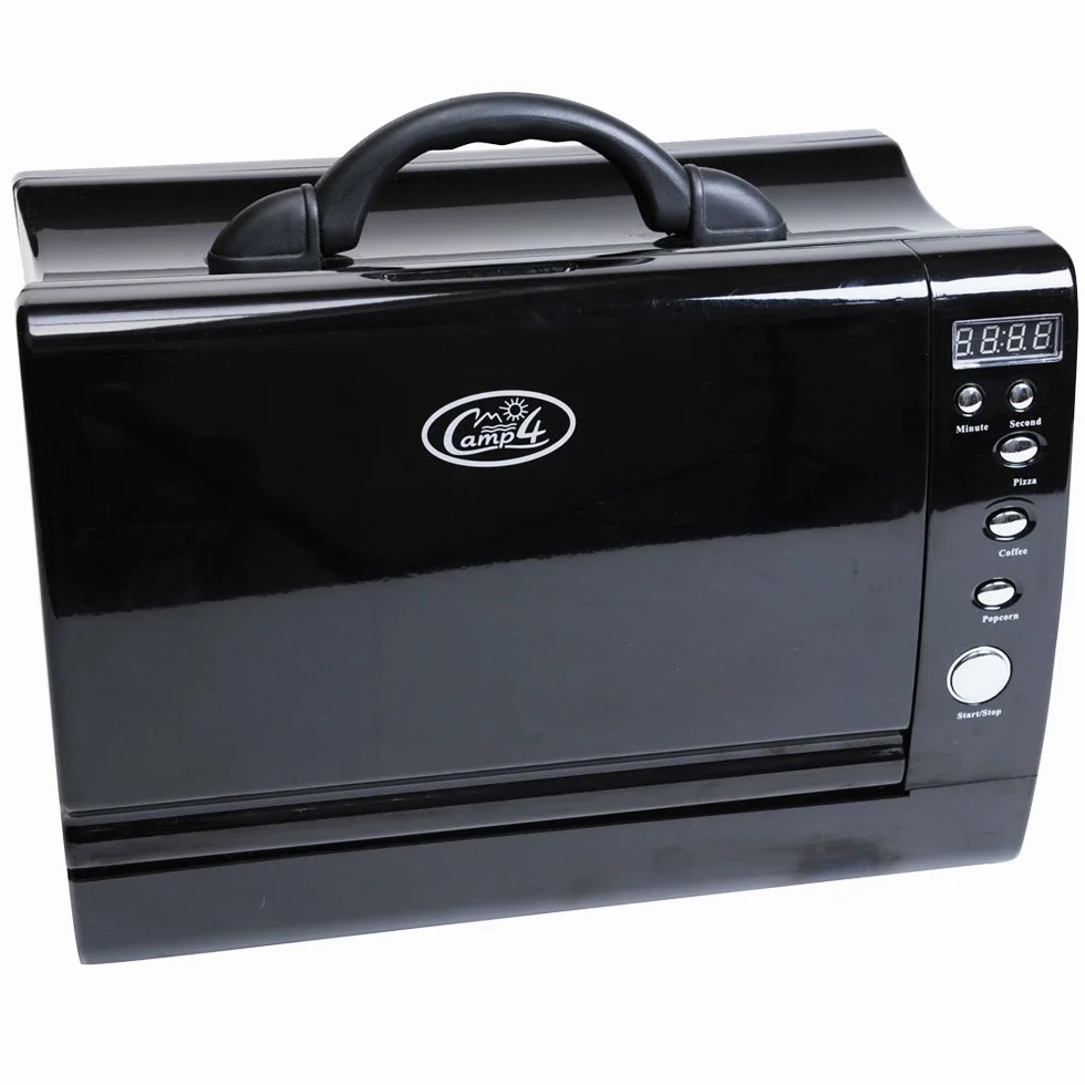 Camp 4 Mikrowelle 12V/230V Schwarz Hornillo para Acampada