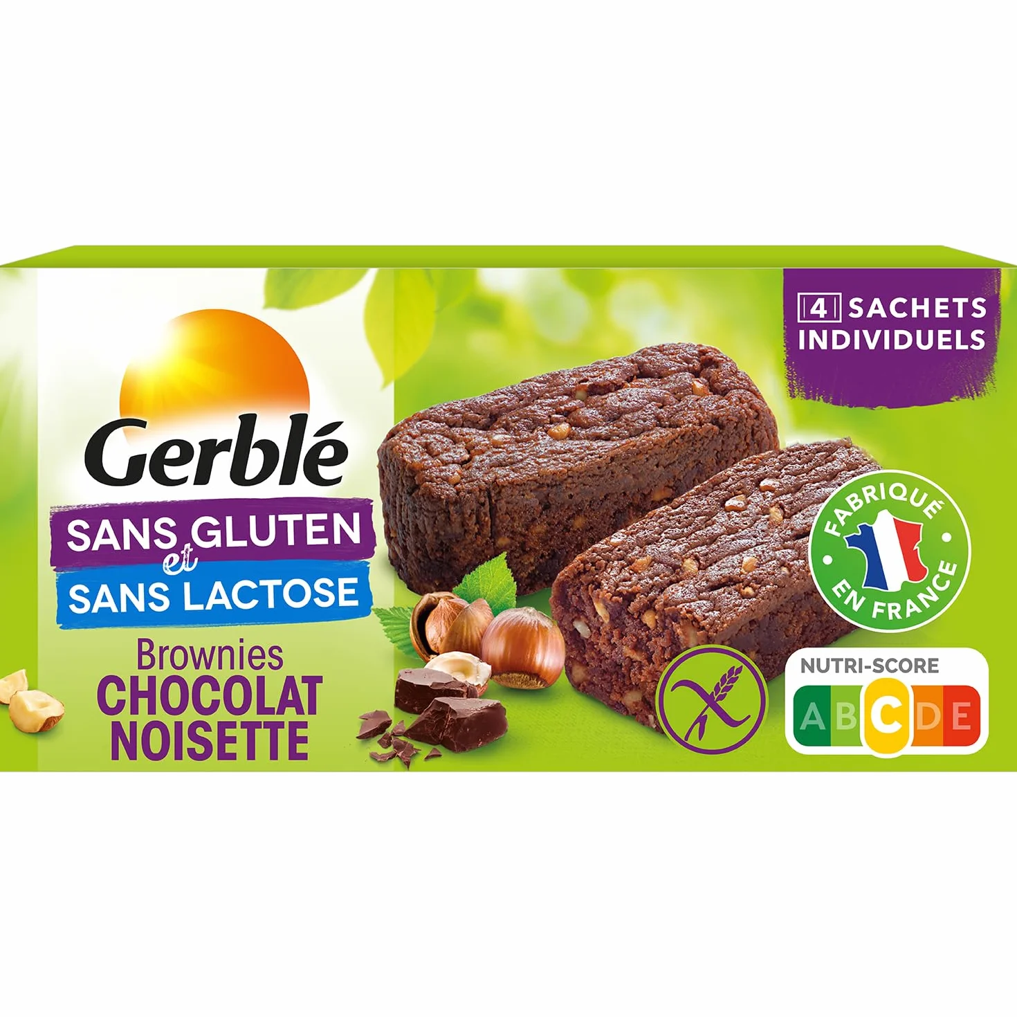 Gerblé Brownies Chocó Noisettes sans Gluten 150 g